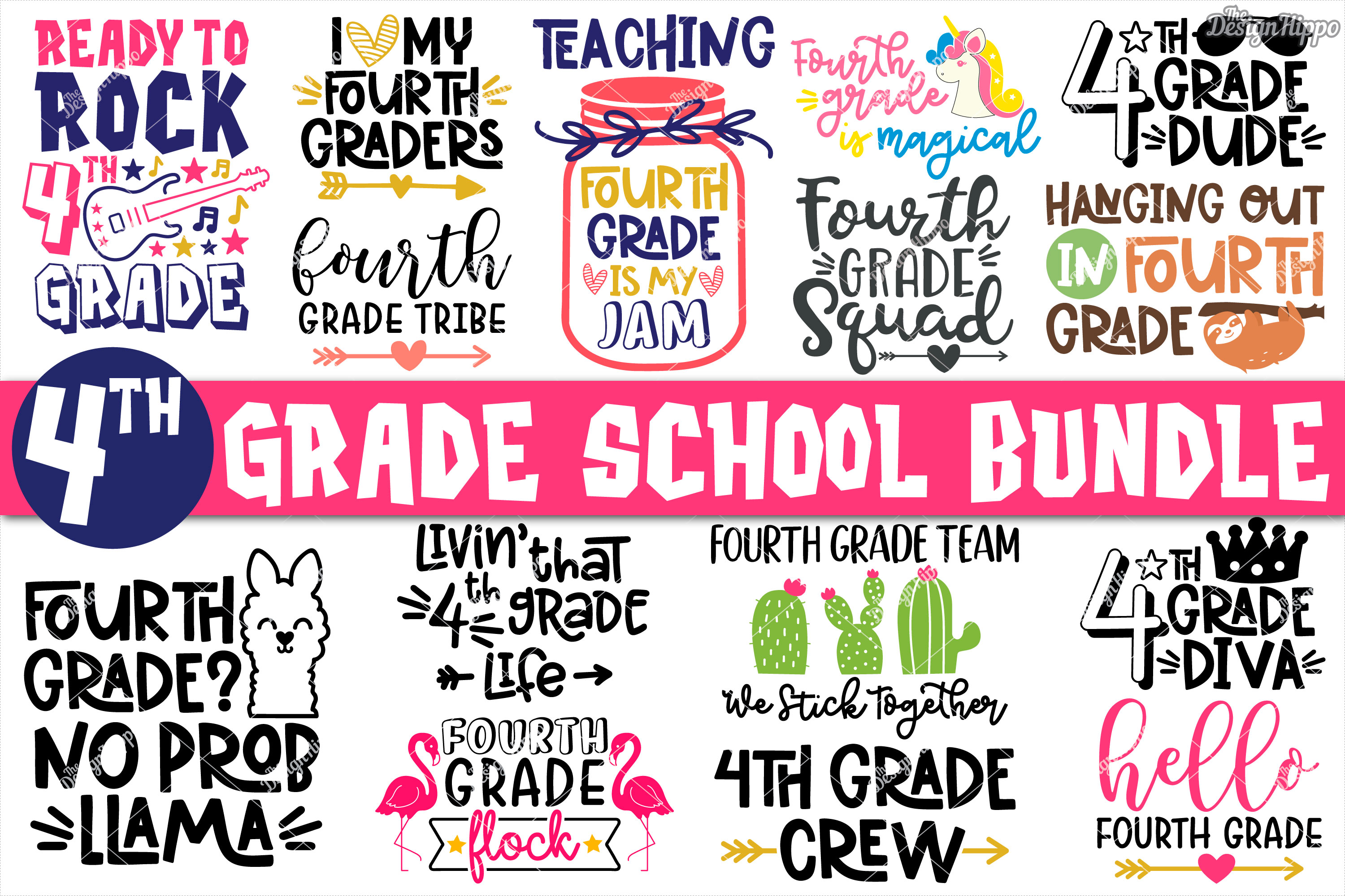 Fourth Grade Svg Bundle 15 Designs Dxf Png Cut Files Fourth Grade Svg Bundle 15 Designs Dxf Png Cut Files
