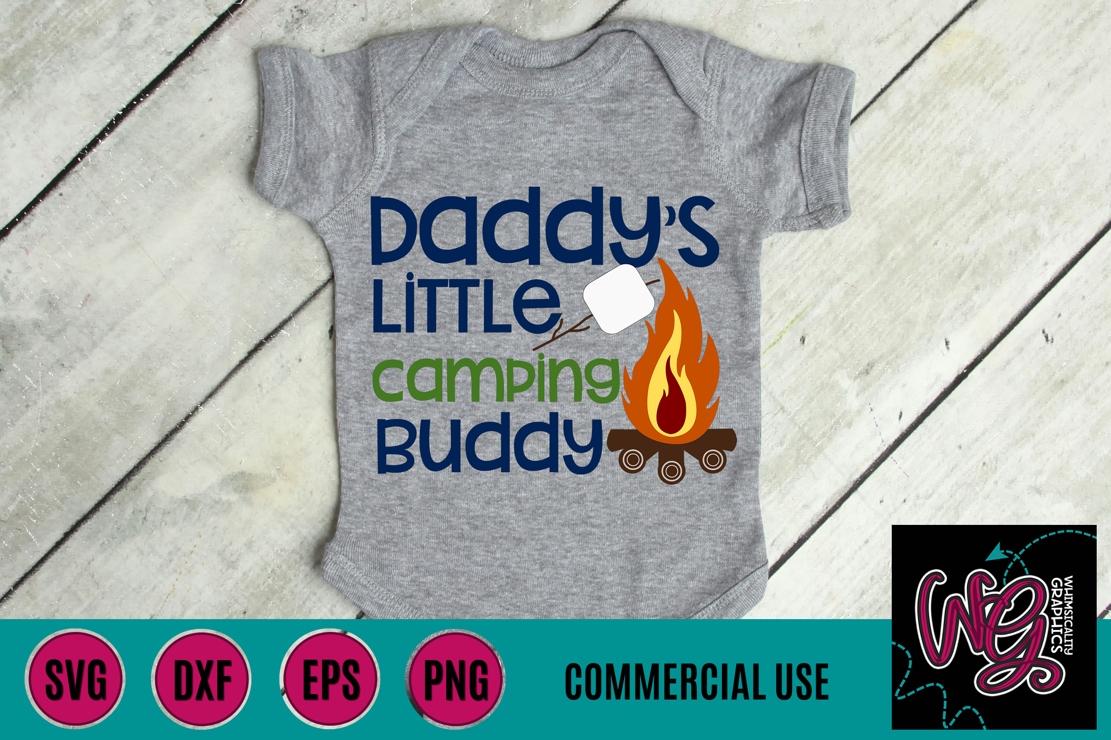 Download Daddy's Little Camping Buddy SVG, DXF, PNG, EPS Comm