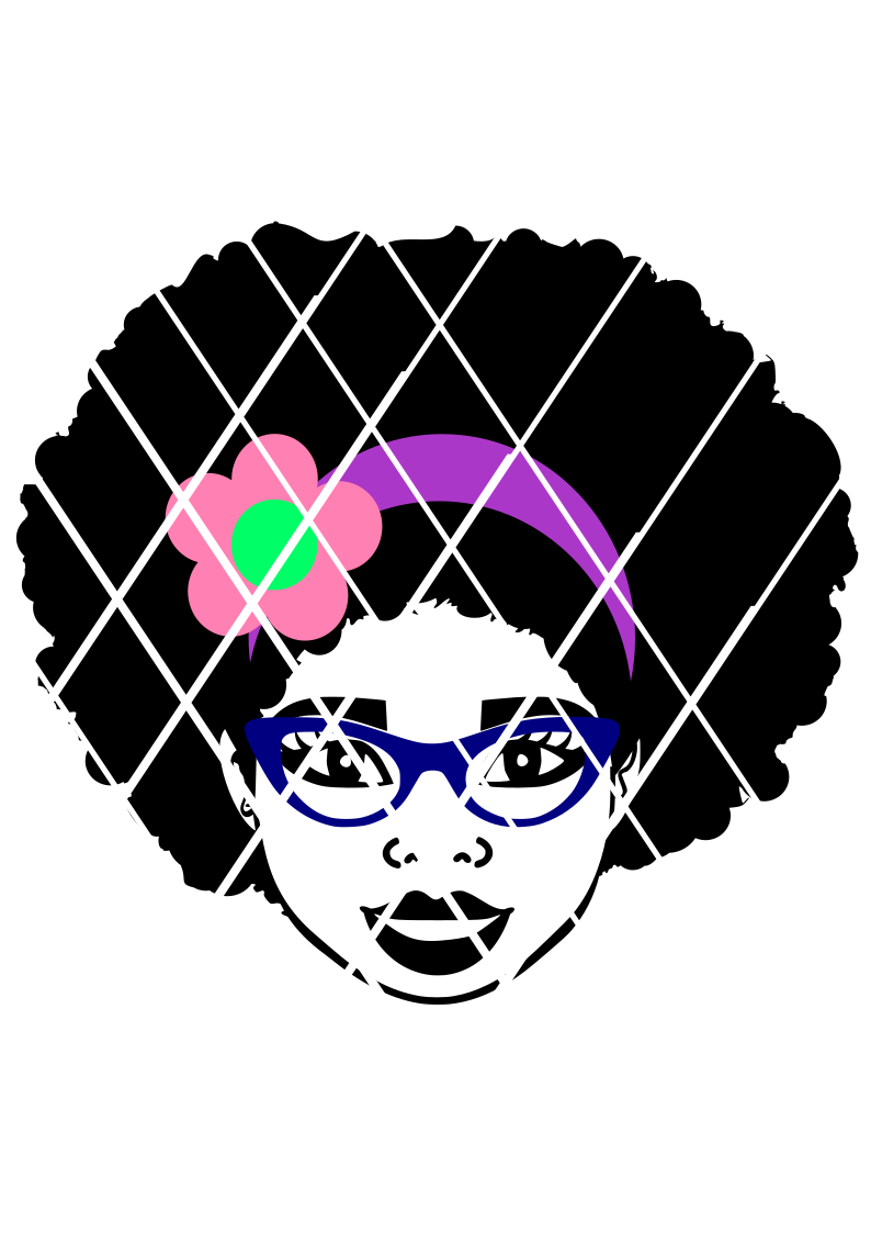 Download Afro puffs girl,Taiana with glasses svg,Sistah svg,Silhouet