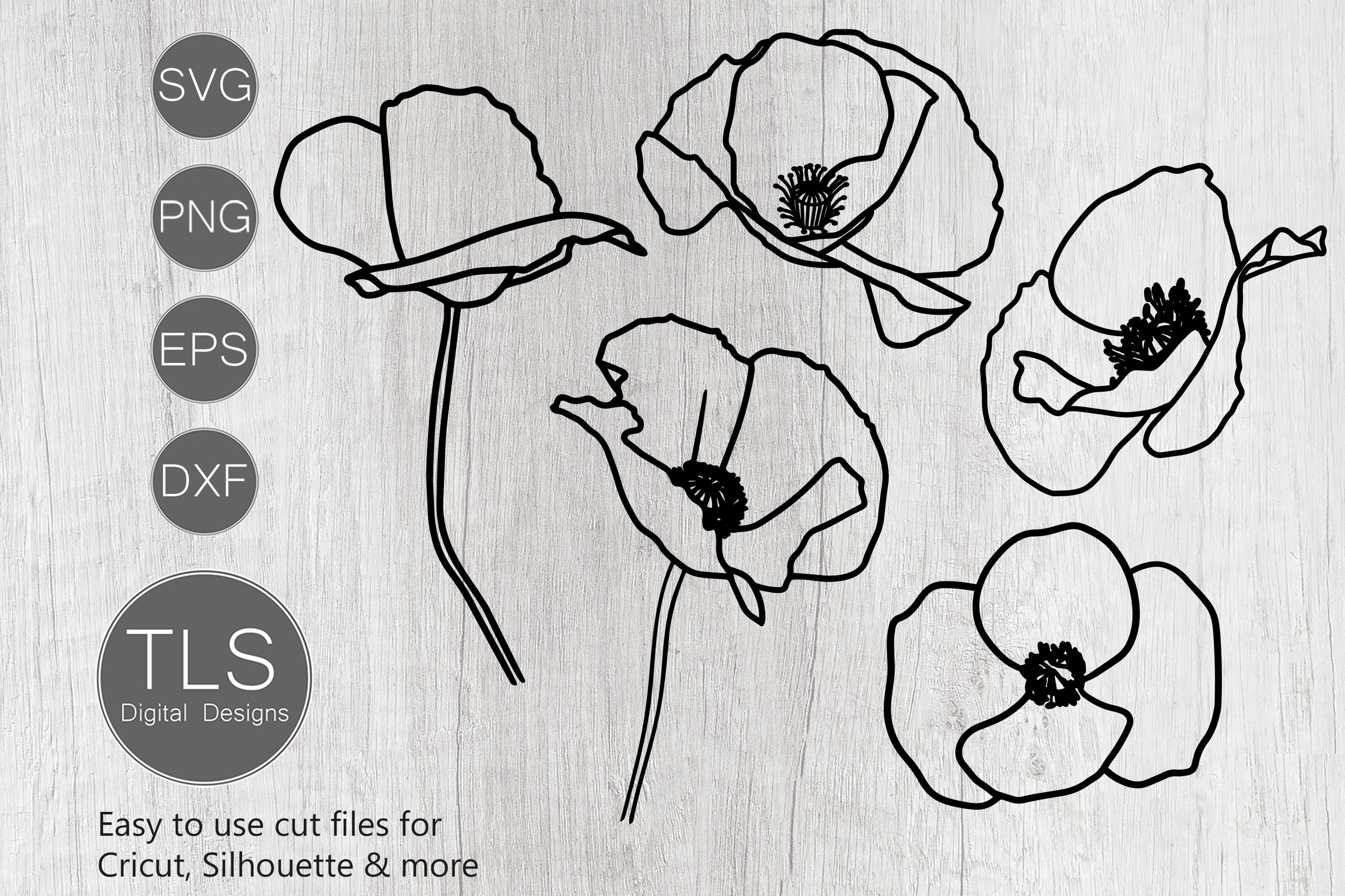 Free Free 208 Poppy Flower Outline Svg SVG PNG EPS DXF File