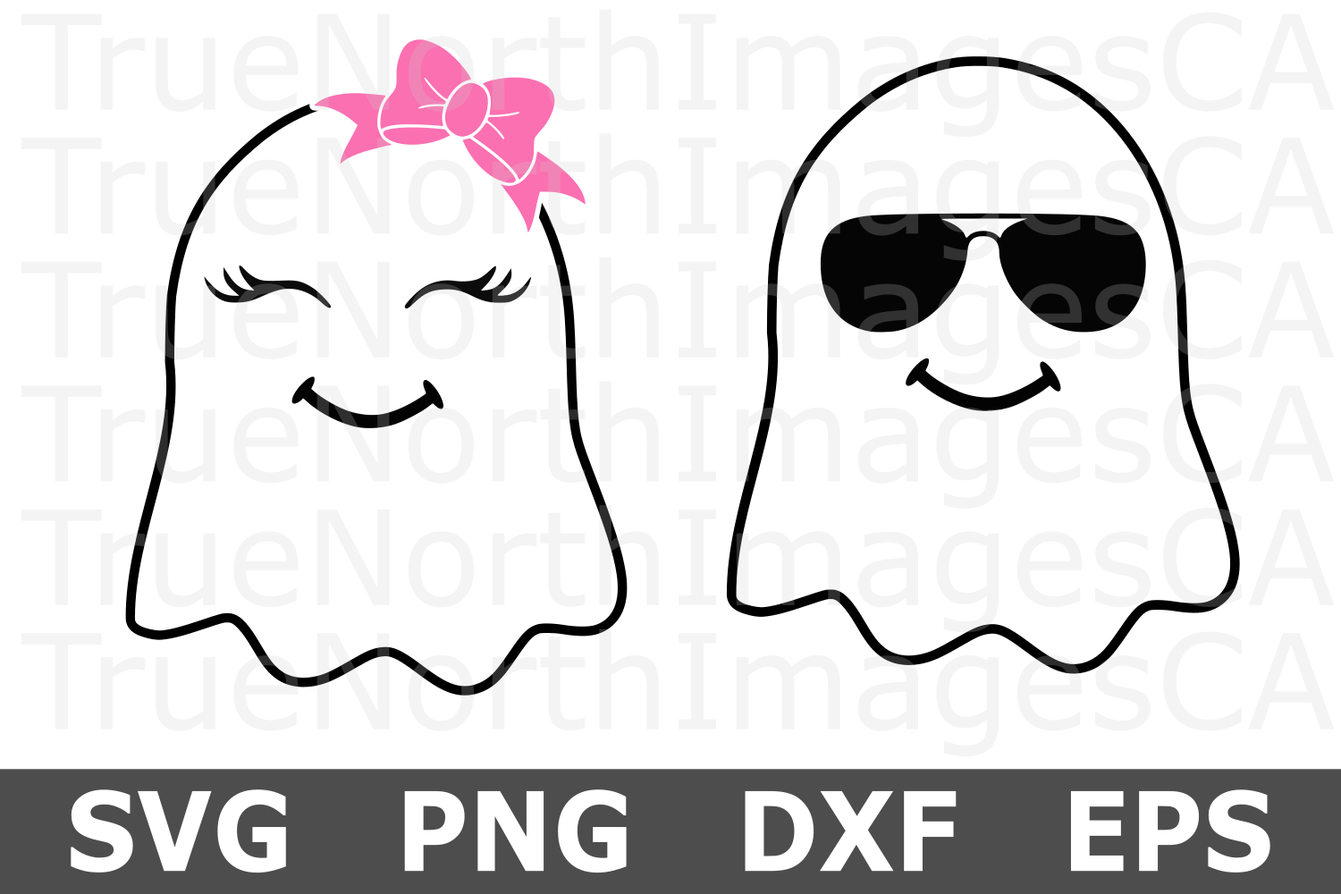 Boy Ghost Girl Ghost - A Halloween SVG Cut File