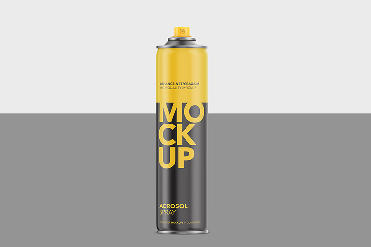 Download Aerosol Spray Mockup - Matte Front Mockup Tall (154424) | Mock Ups | Design Bundles