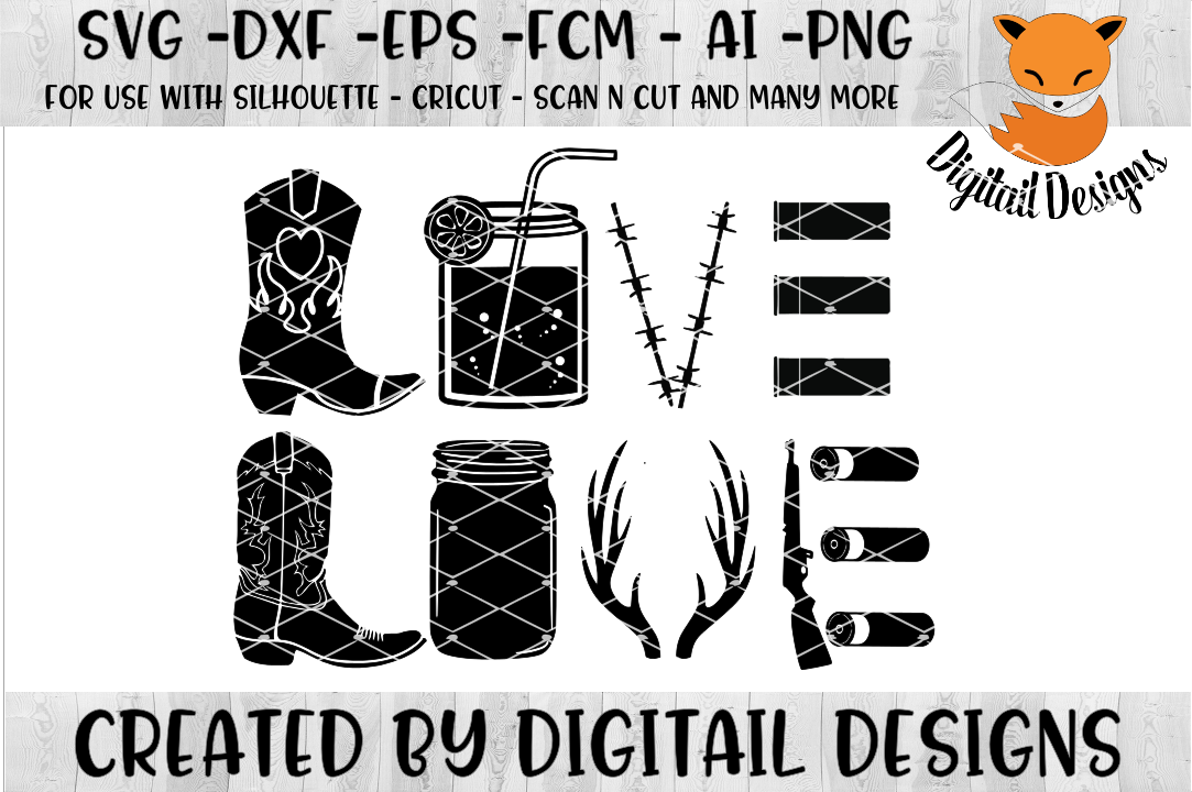 Download Country Love SVG for Silhouette, Cricut, Scan N Cut