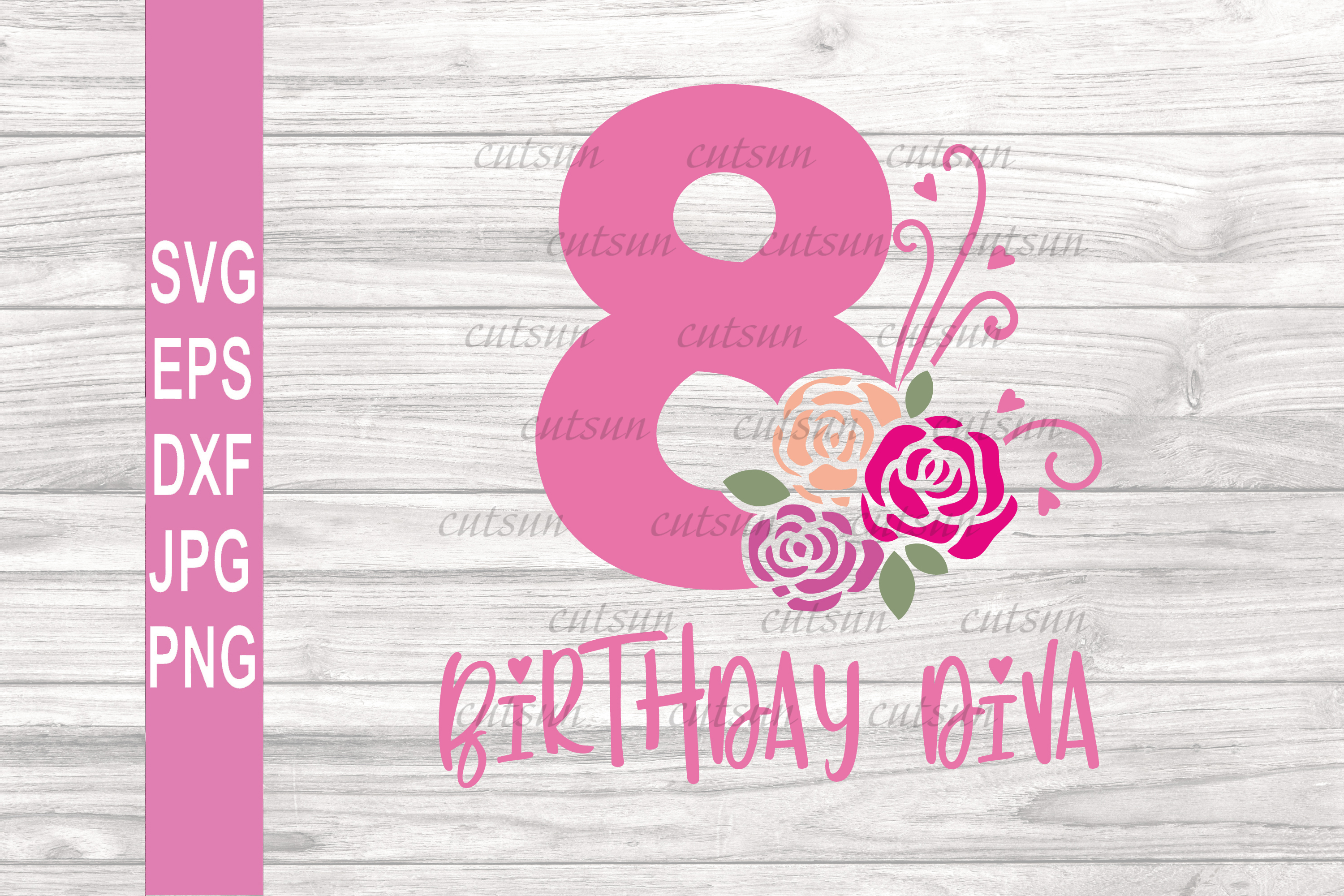 8th Birthday SVG |Girl birthday SVG