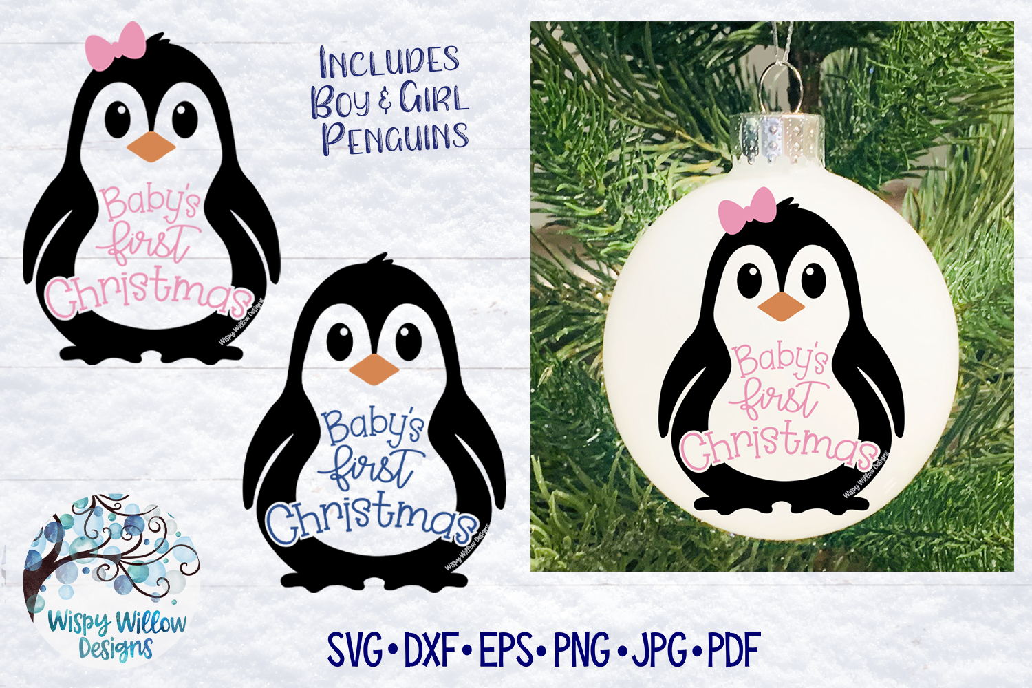 Download Baby's First Christmas SVG | Christmas Penguin SVG File