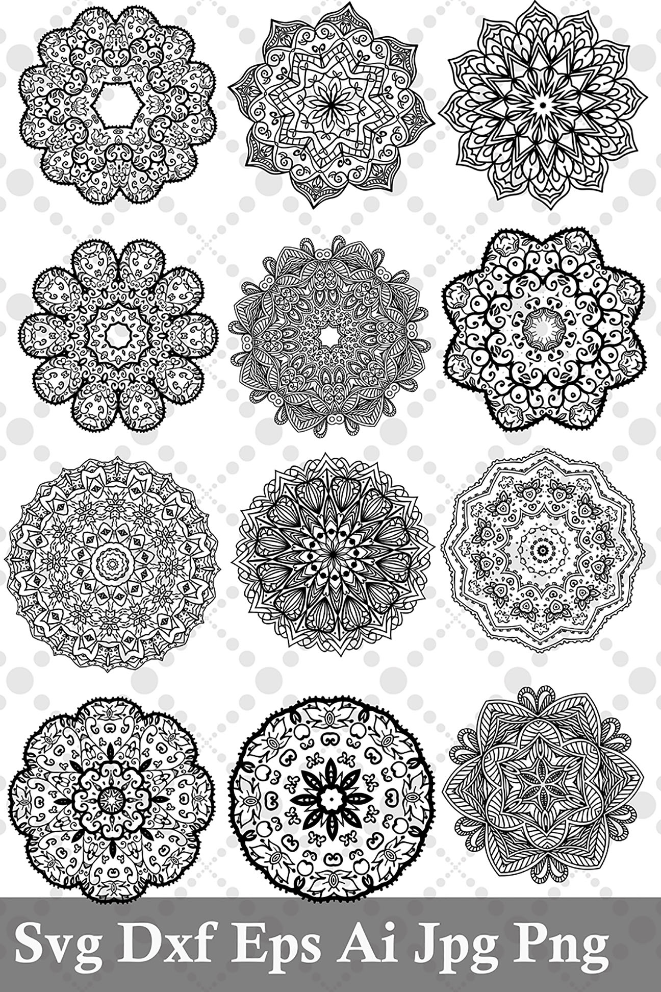 Download Mandala Svg,MANDALA BUNDLE SVG, Mandala Circles Svg (93751) | SVGs | Design Bundles