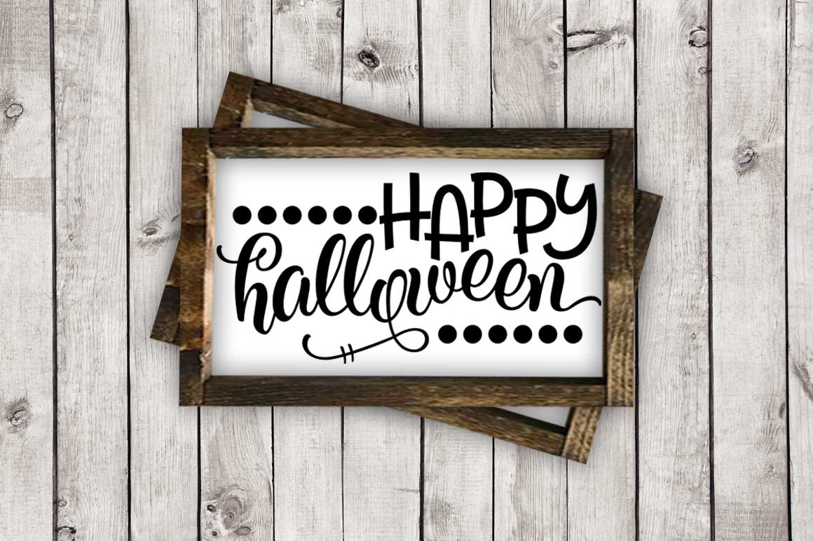 Download Happy Halloween w/Dots cut File - Halloween SVG DXF EPS AI ...