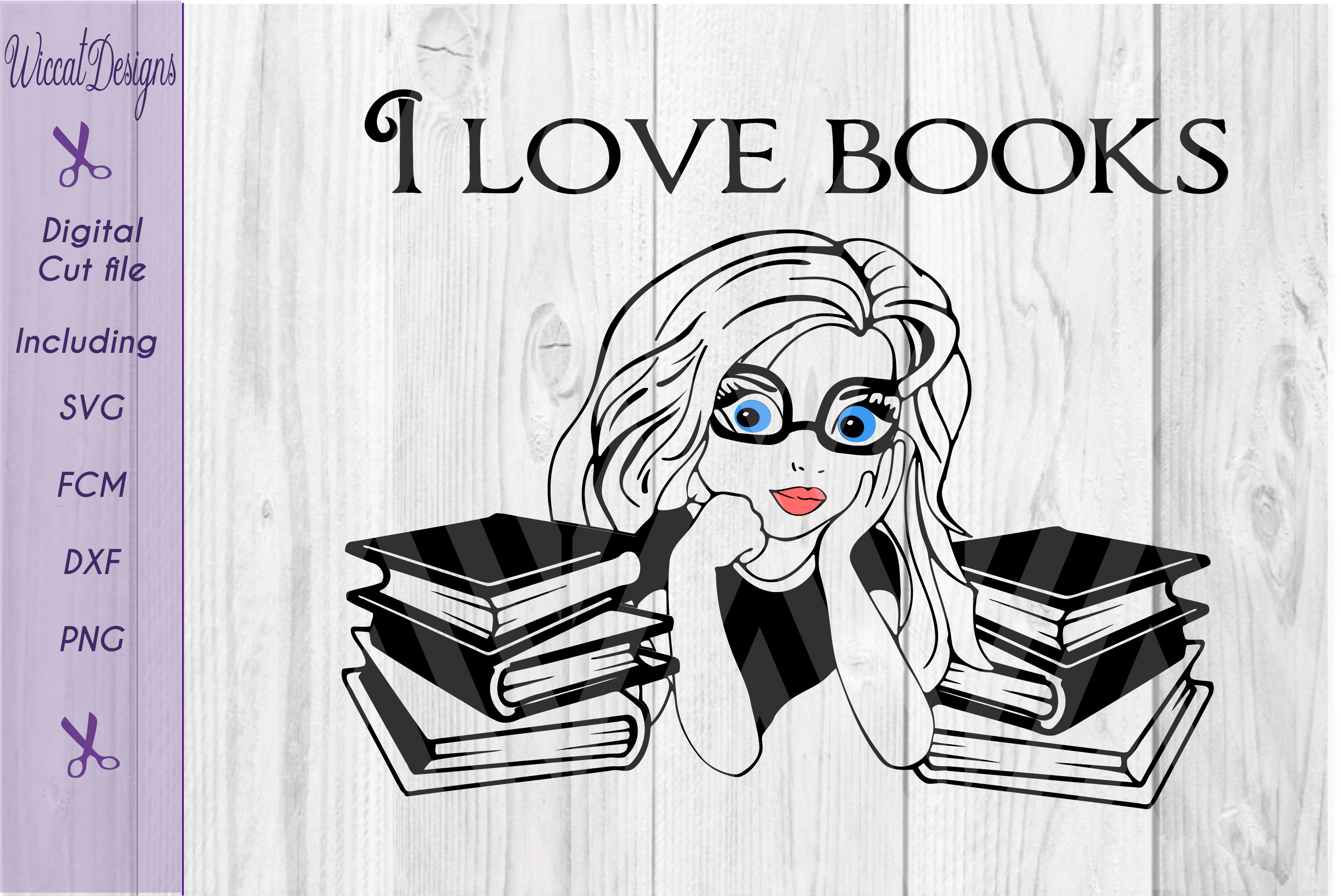 Download Bookworm svg, librarian character, cartoon cut files