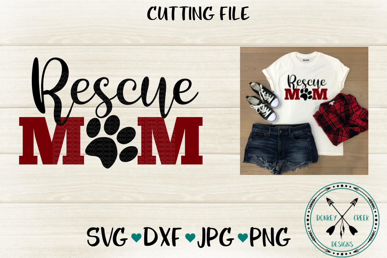 Dog Rescue Mom SVG