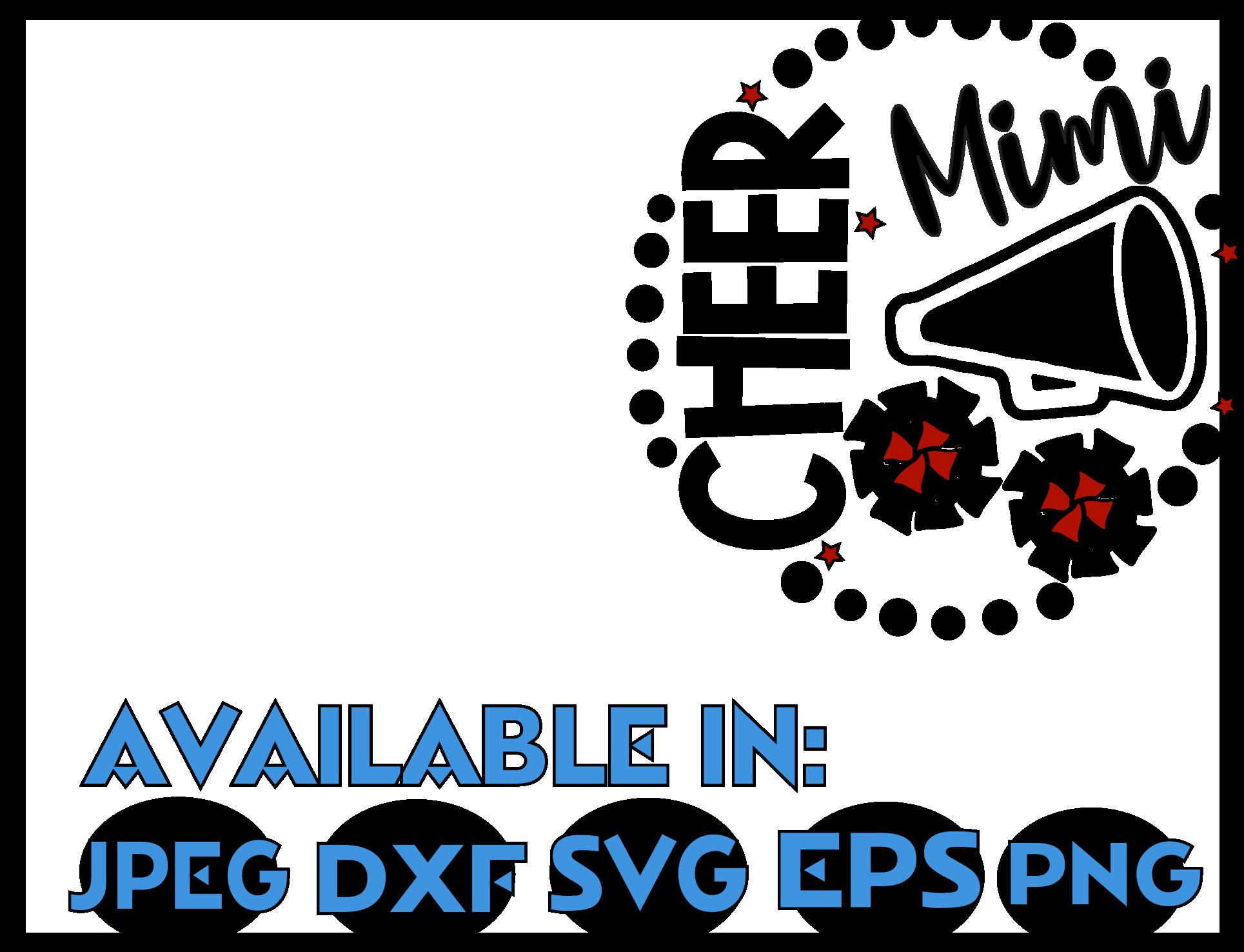 Download Cheer Mimi SVG DXF JPEG Silhouette Cameo Cricut Cheerlead