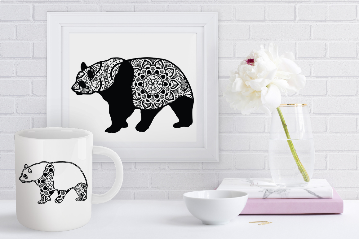 Download Panda Mandala SVG Cut Files, Panda Mandala Clipart.