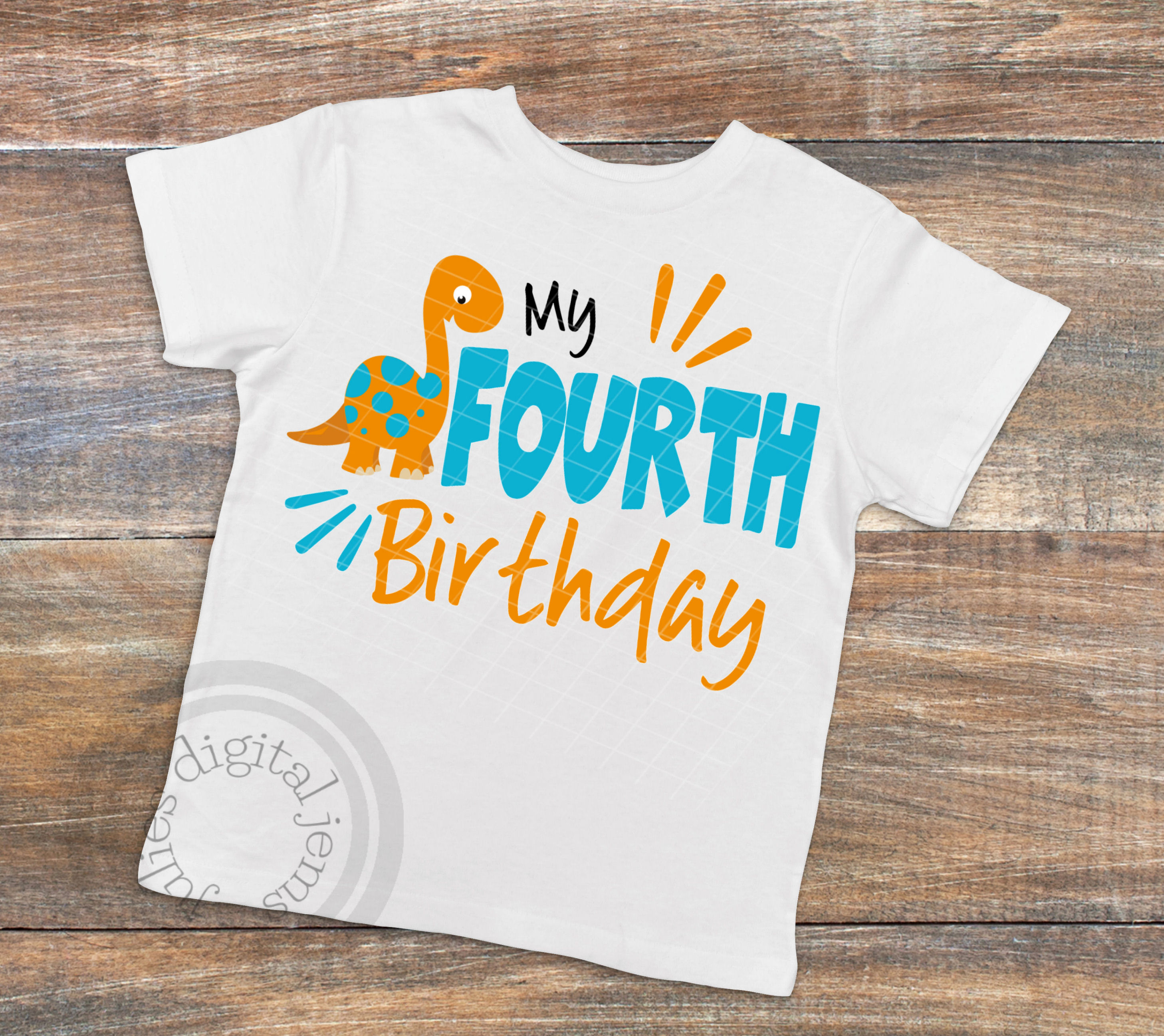 Download Dinosaur Birthday svg, 4th Birthday svg, Dinosaur svg