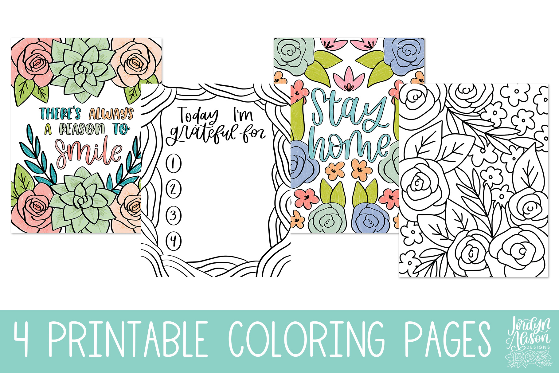 Download Stay Home Coloring Page Bundle
