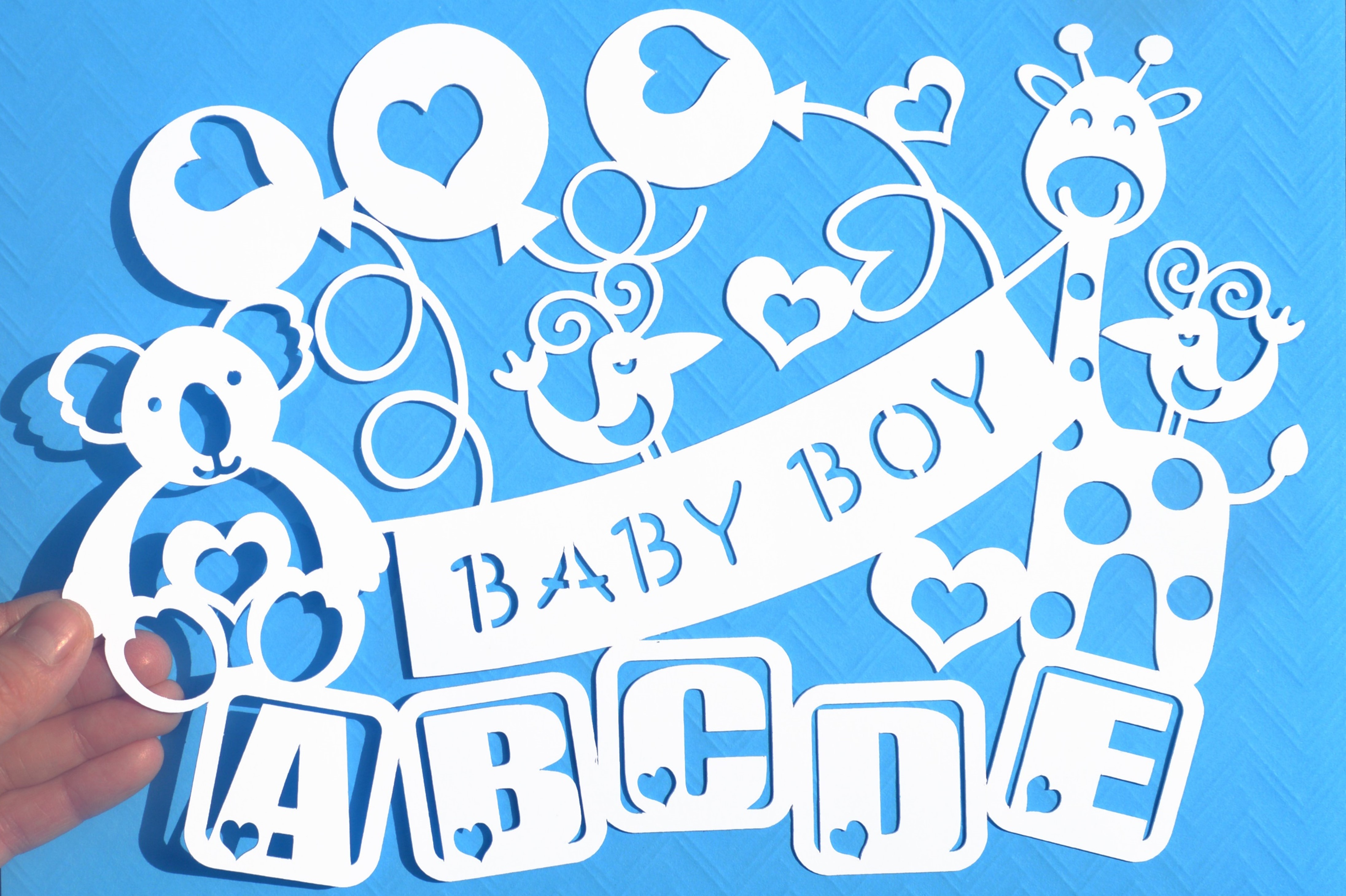 Download Baby Boy paper cut SVG / DXF / EPS files