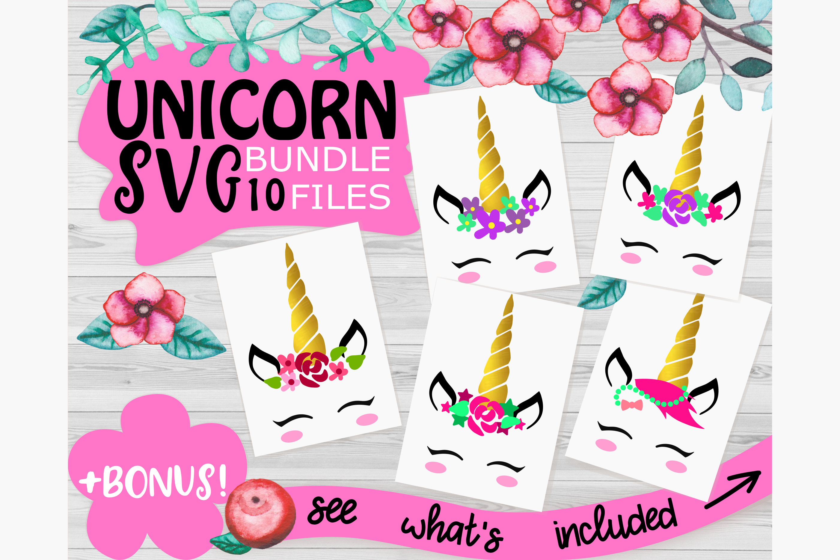 Download Unicorn Bundle SVG + BONUS