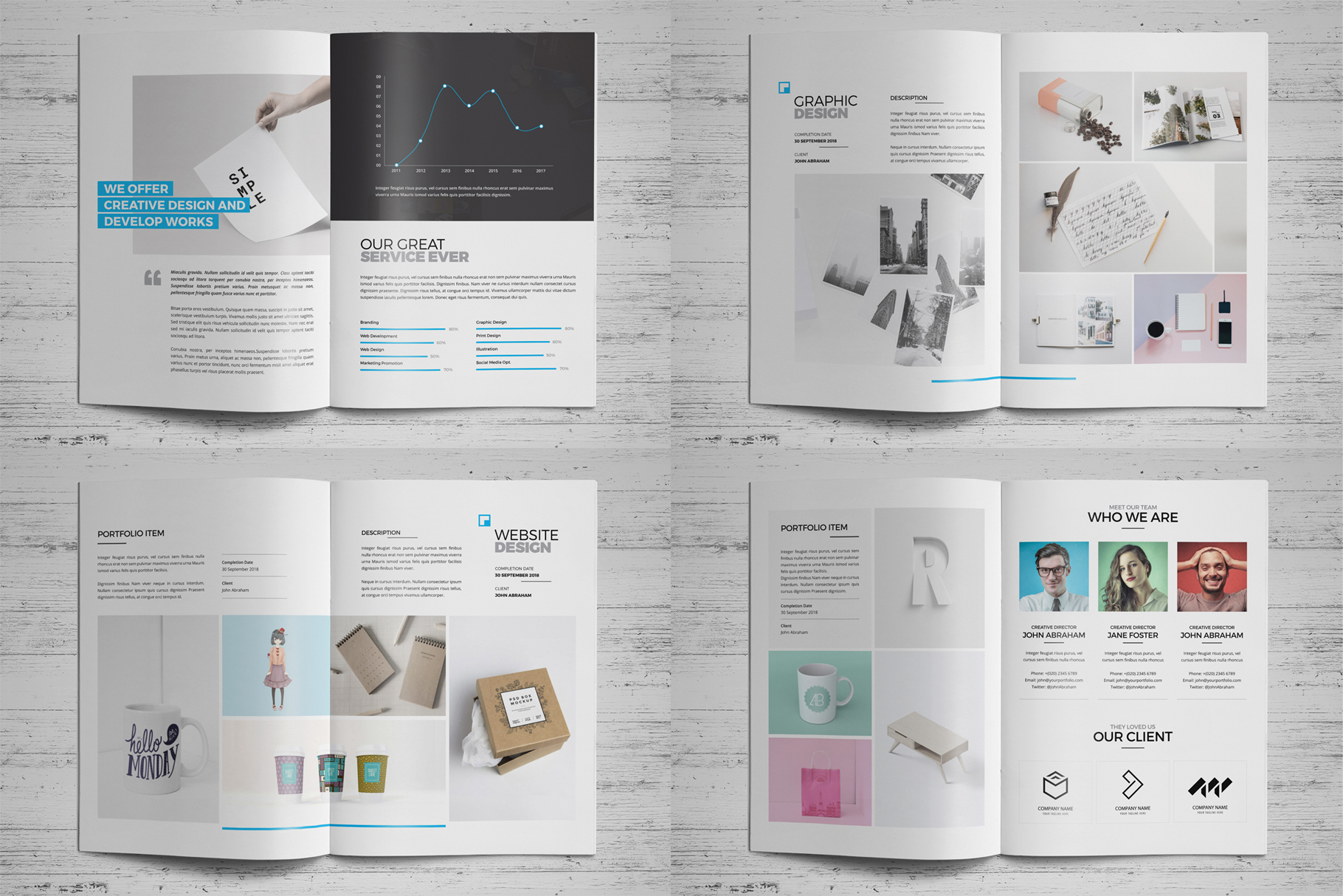 Portfolio Brochure Design v3 (111694) | Brochures | Design Bundles