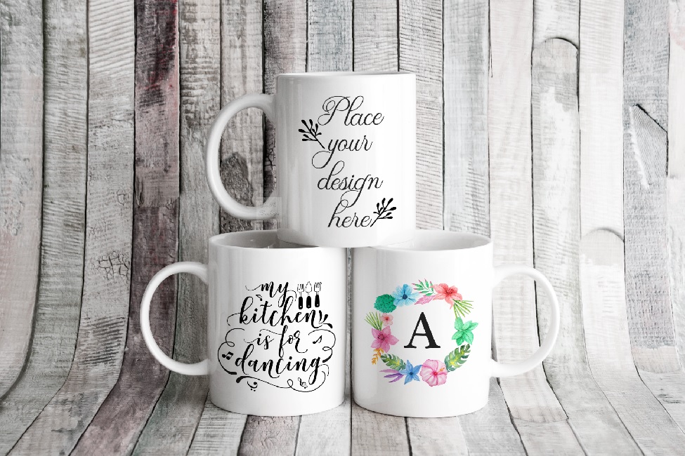 Download Three mockup mugs coffee mockups white 3 mug 11oz mock up