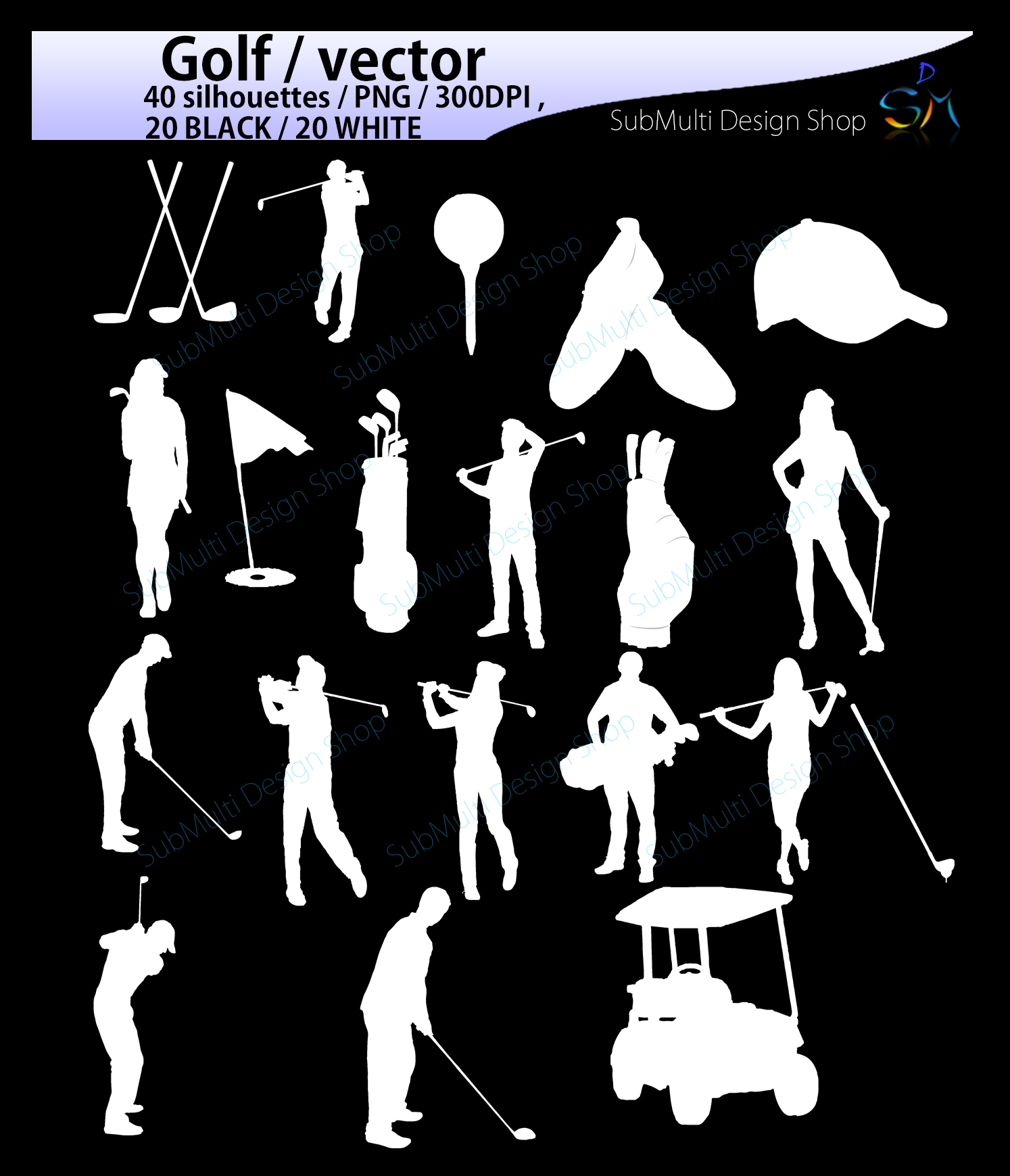 Download golf / golf SVG / golf silhouette / golf clipart / printable golf players / golf game set / EPS ...