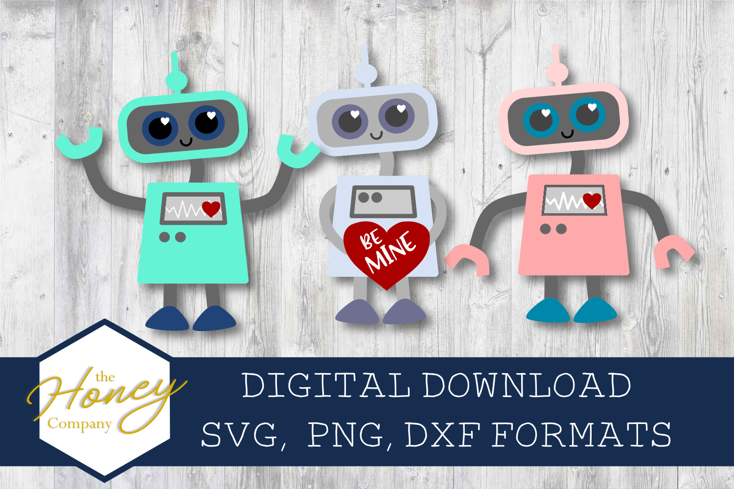 Download Robot SVG PNG DXF Cut File Valentine Love Machine Kids ...