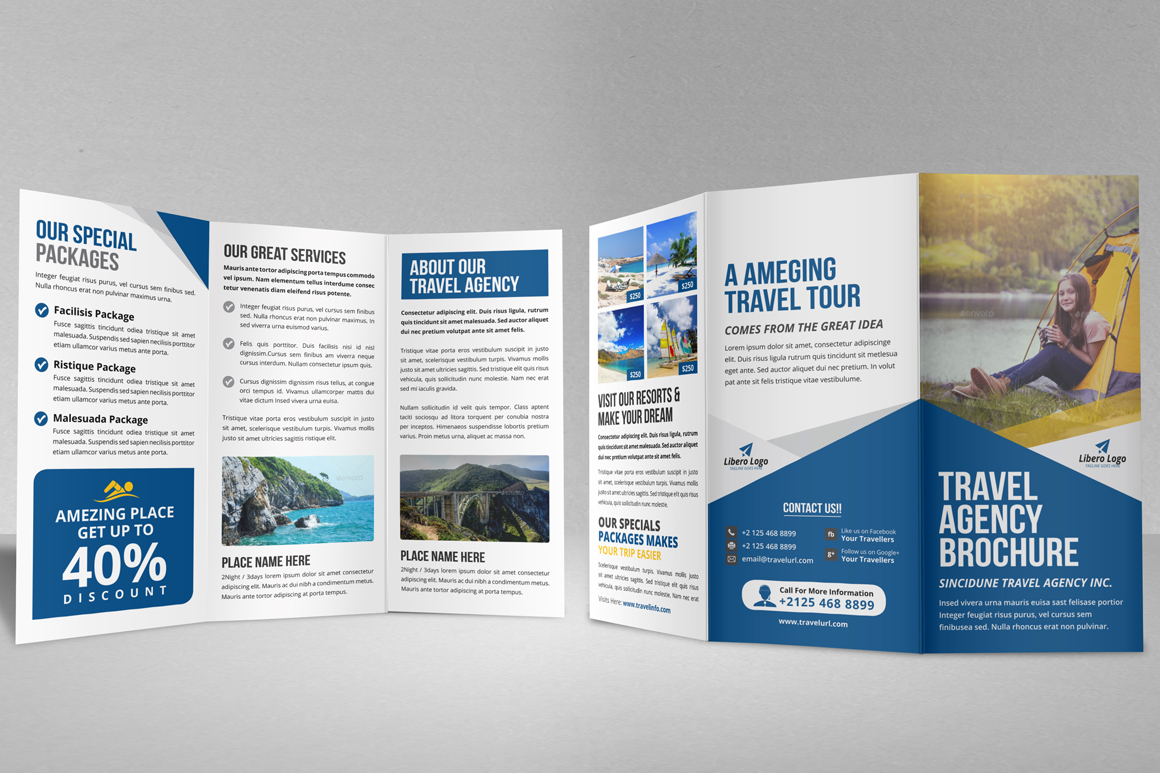 Holiday Travel Bifold & Trifold Brochure