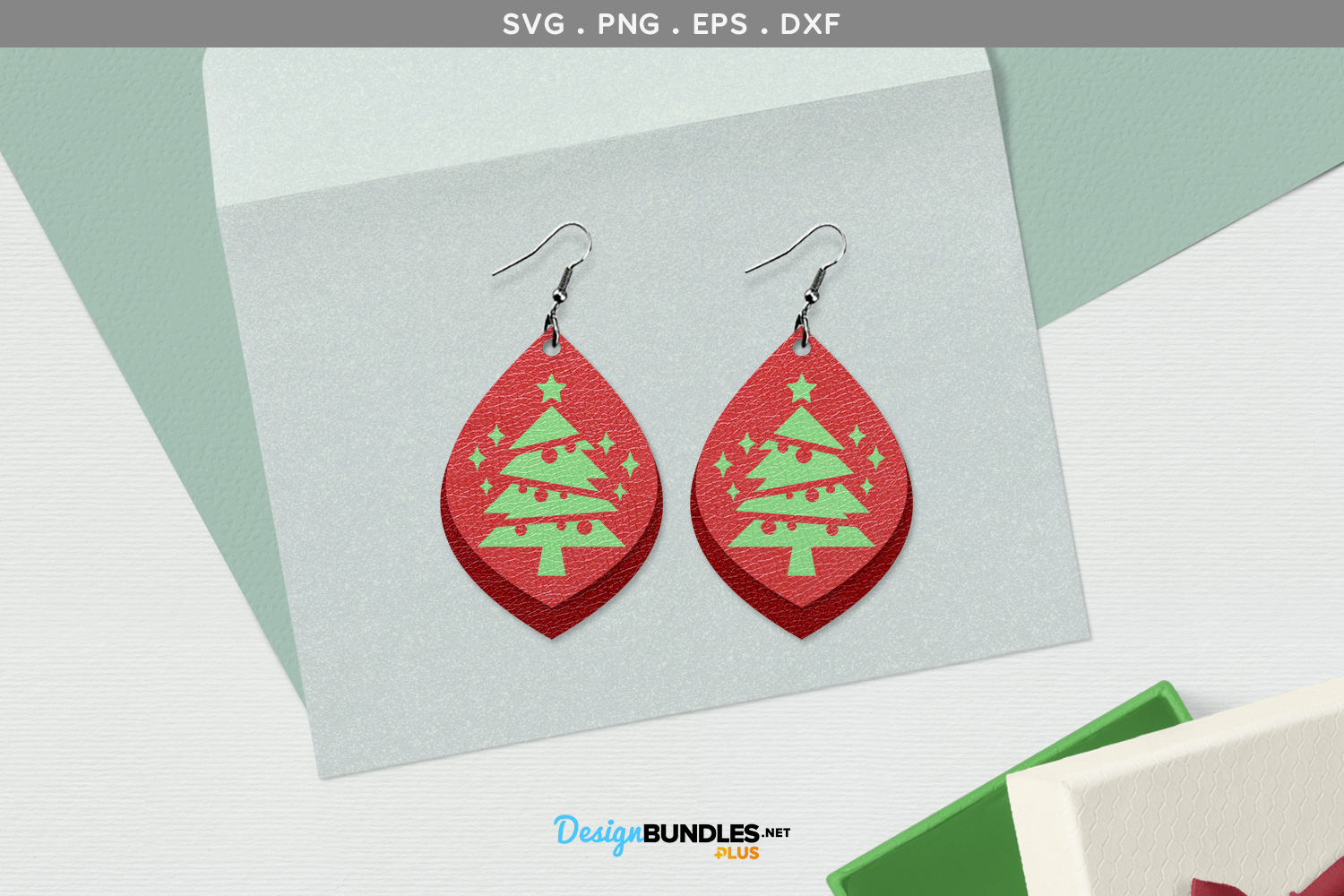 Christmas Tree Earrings template