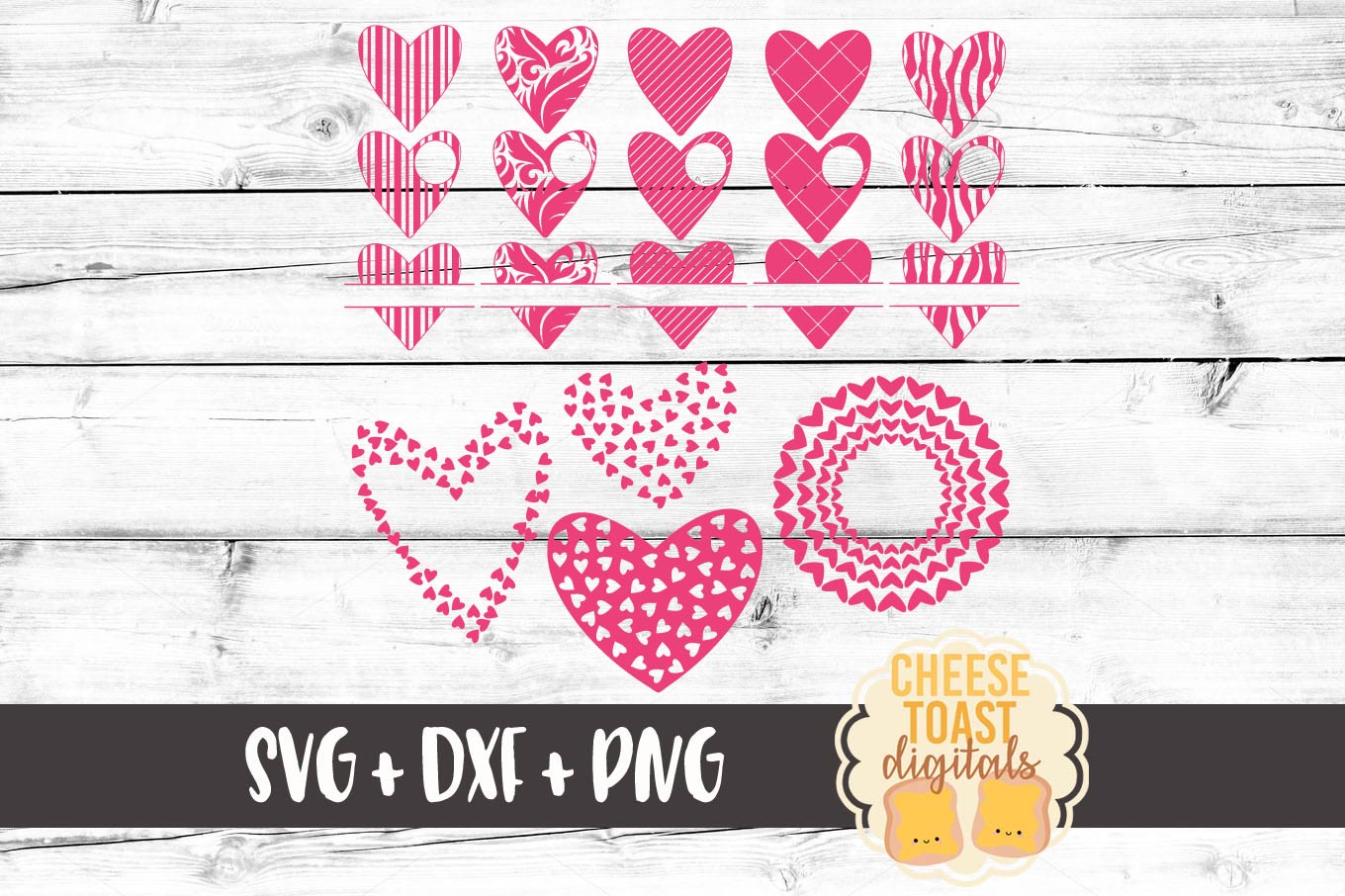 Download Monogram Heart Bundle - Valentine's Day SVG PNG DXF Cut ...