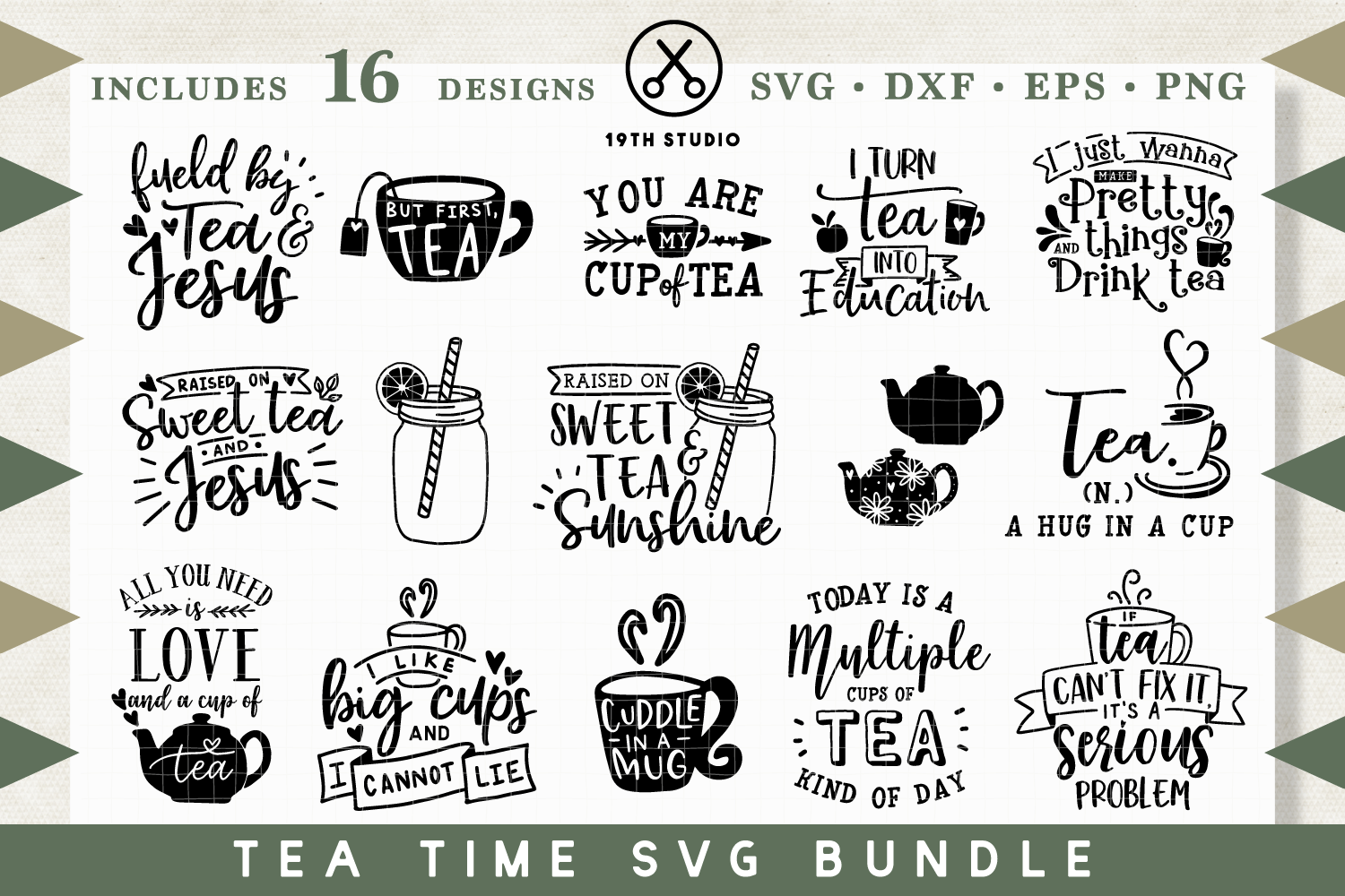 Tea time SVG Bundle - MB30 (126819) | SVGs | Design Bundles