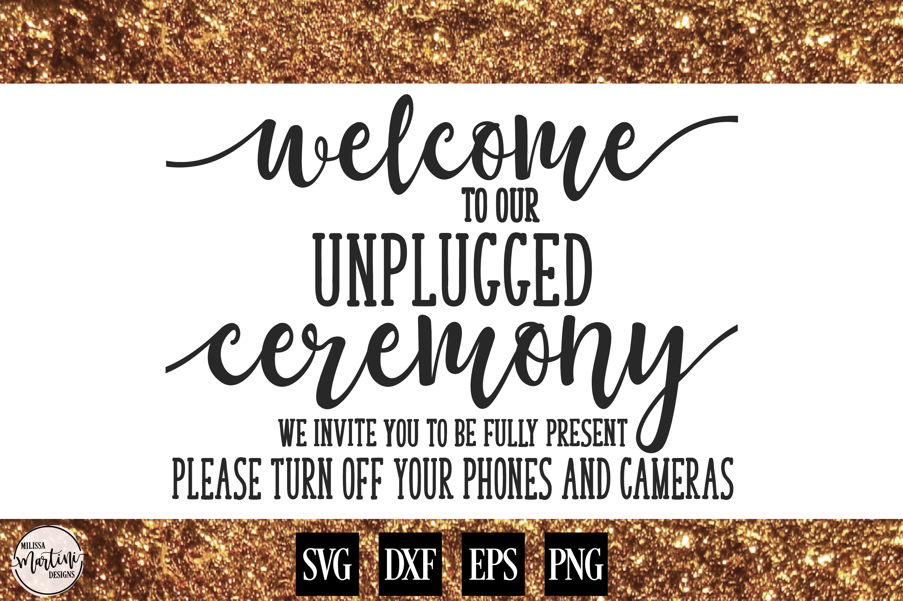 Welcome to Our Unplugged Ceremony Wedding Sign (18291 ...