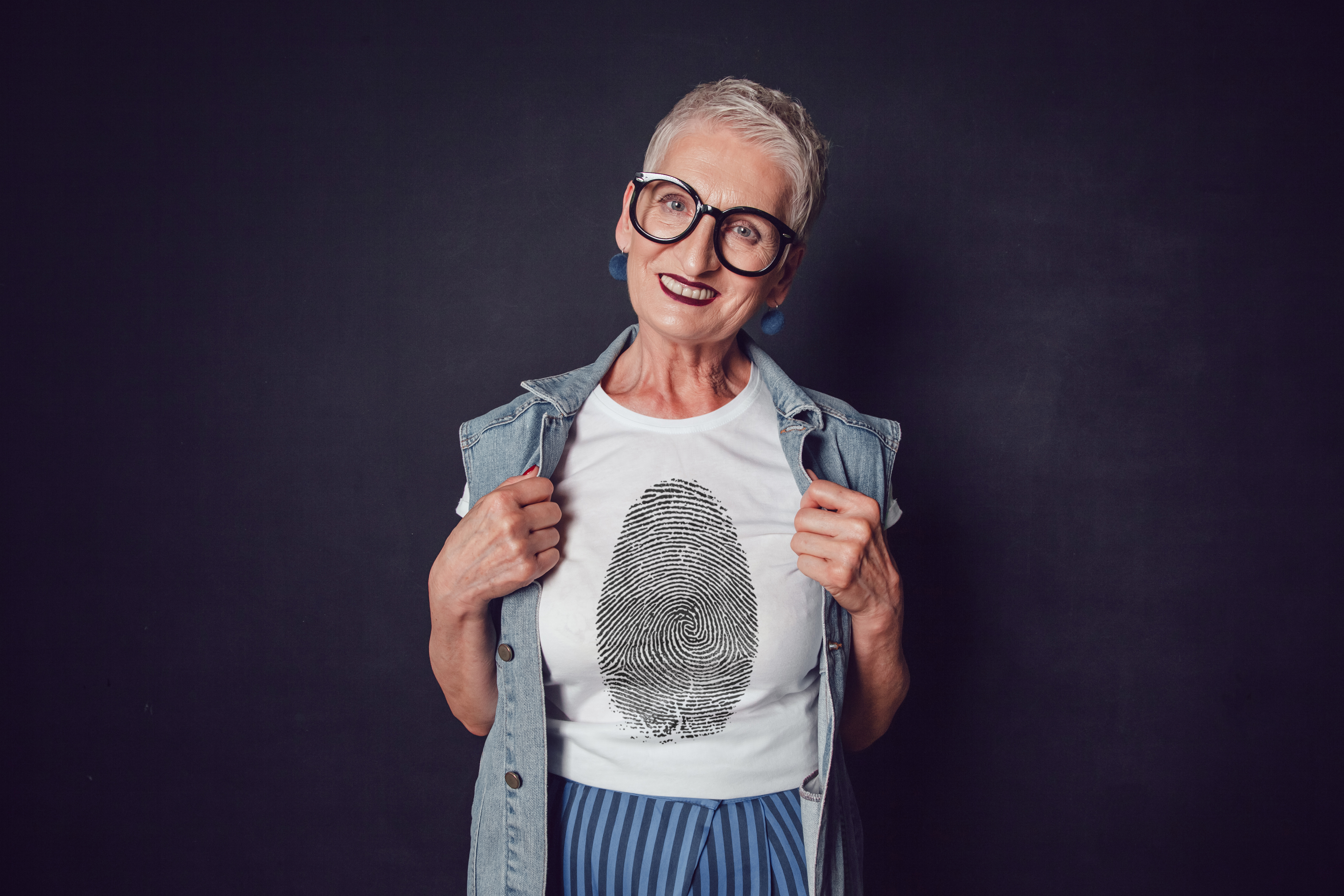 Download Old Woman T-Shirt Mock-Up (33881) | Mock Ups | Design Bundles