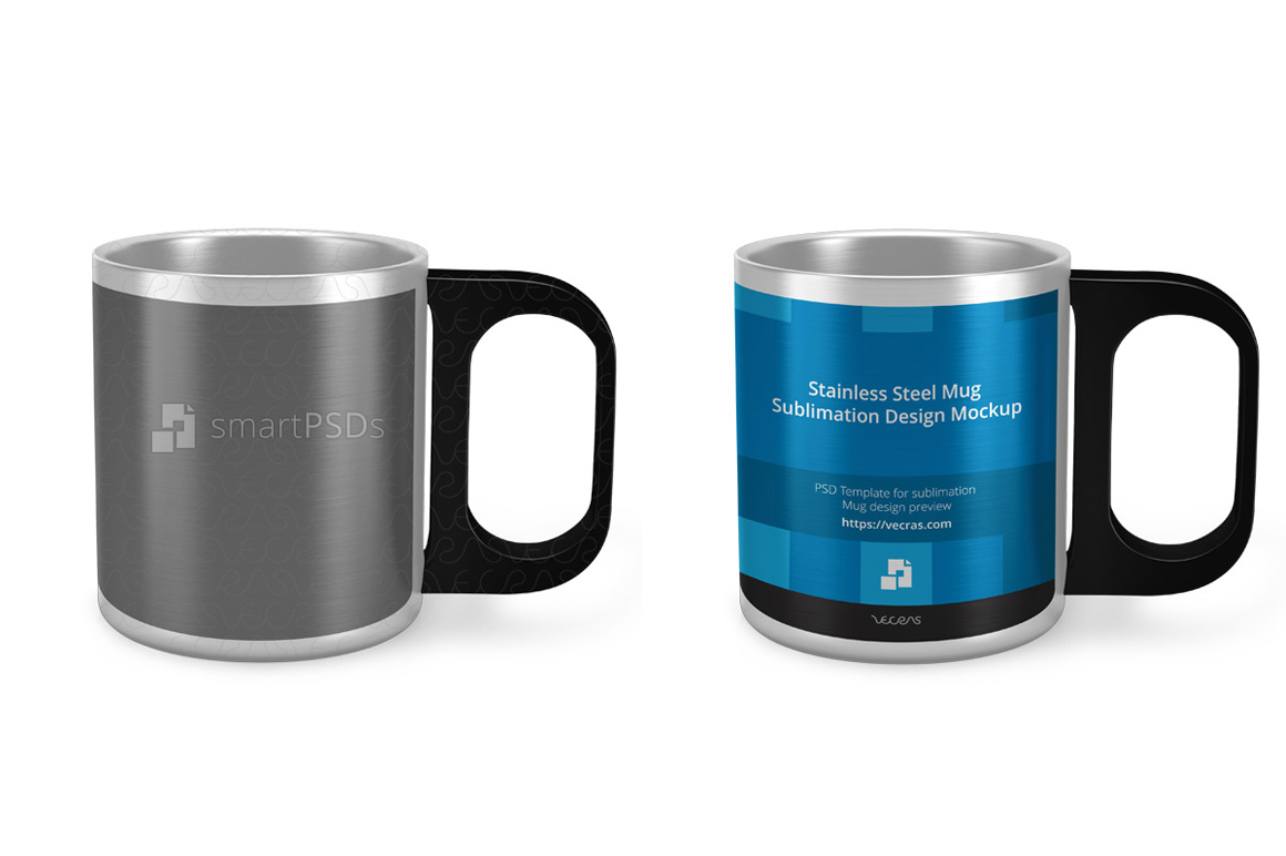 Download Stainless Steel Mug Sublimation Design Mockup
