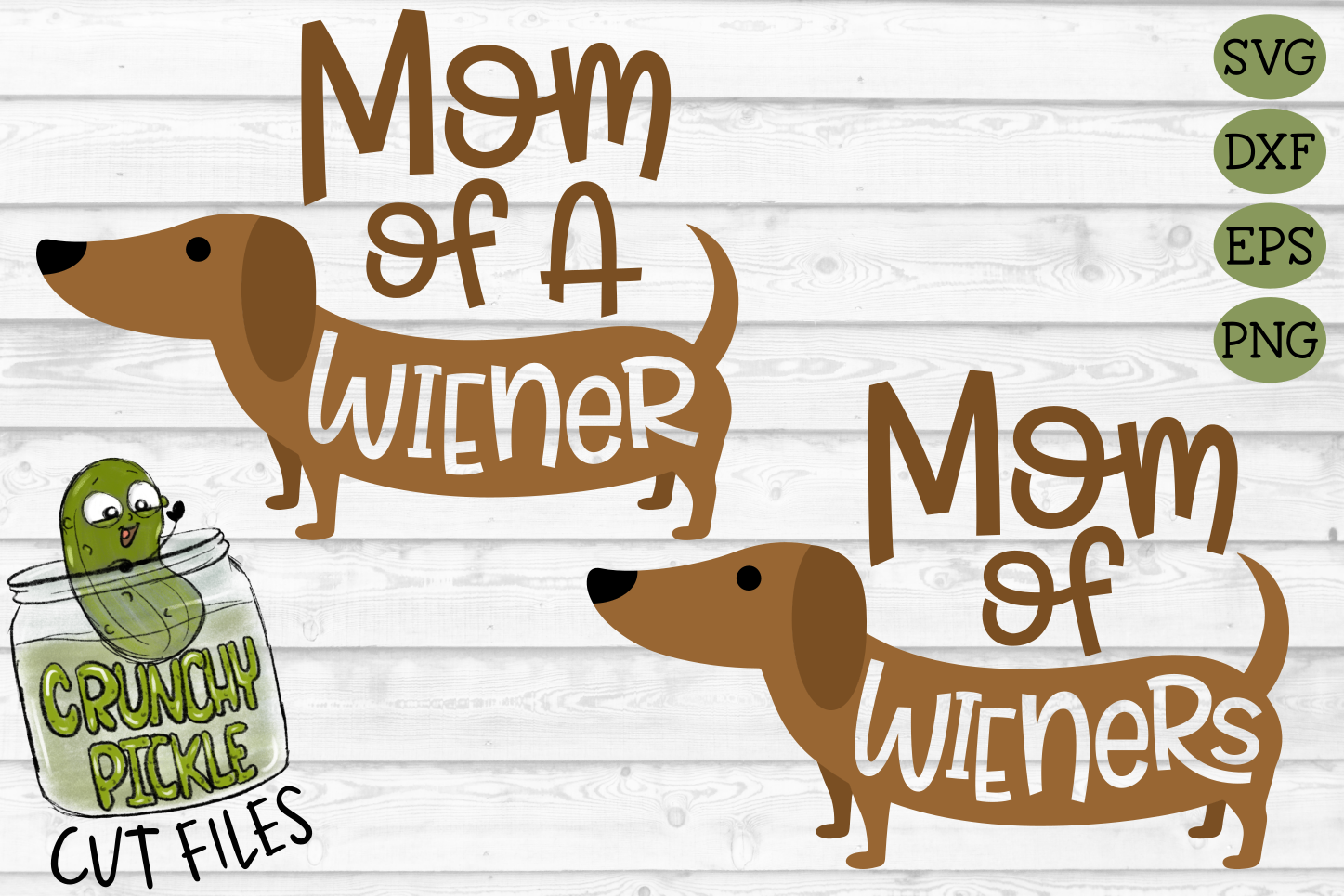 Download Mom of a Wiener Dog Mom SVG Cut File - Dachshund / Doxie (144910) | Cut Files | Design Bundles