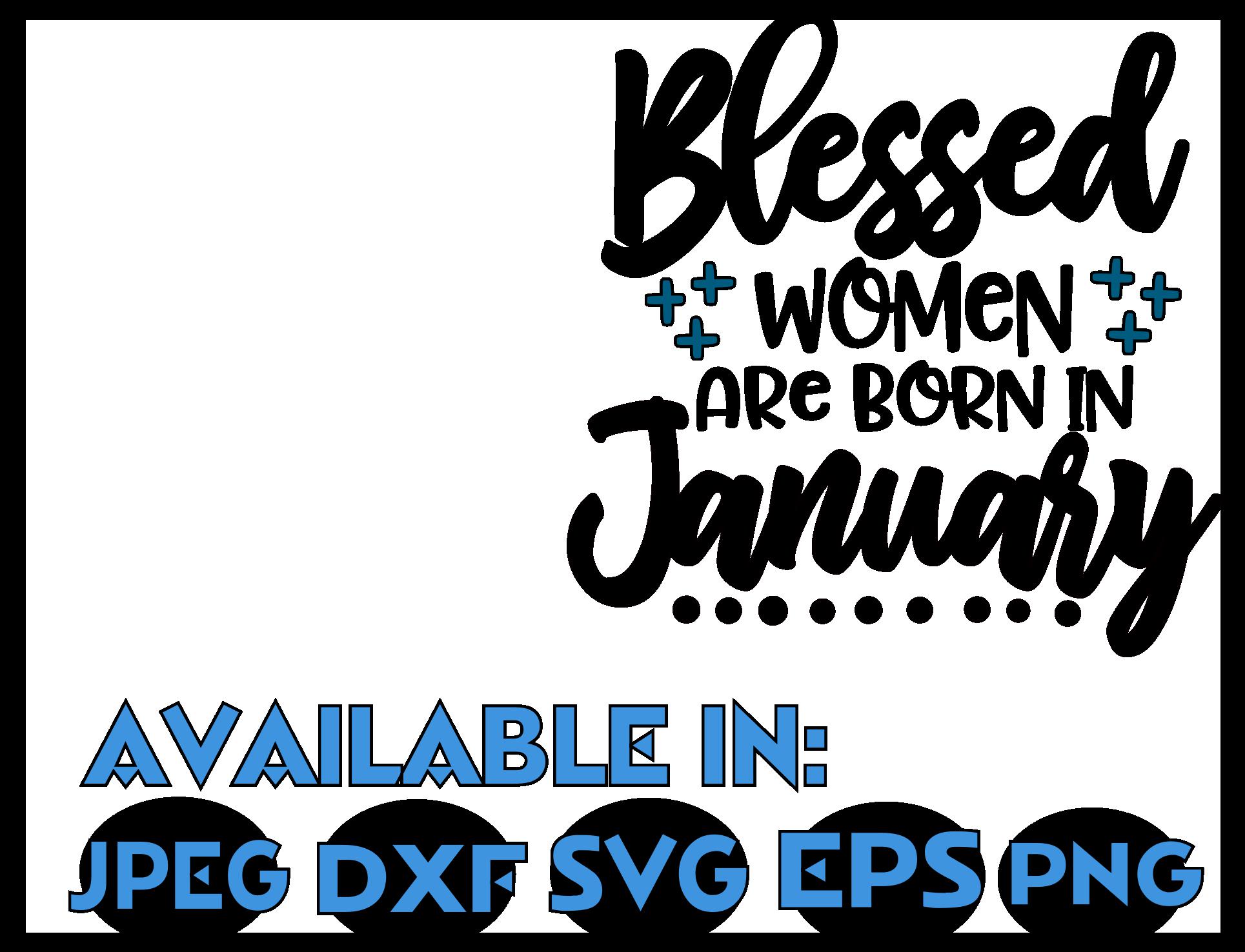 Download January SVG DXF JPEG Silhouette Cameo Cricut birthday shirt