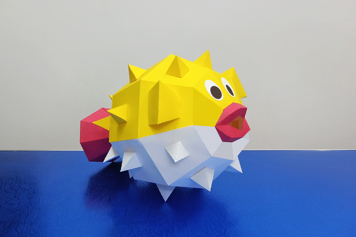 Minecraft Puffer Fish Papercraft