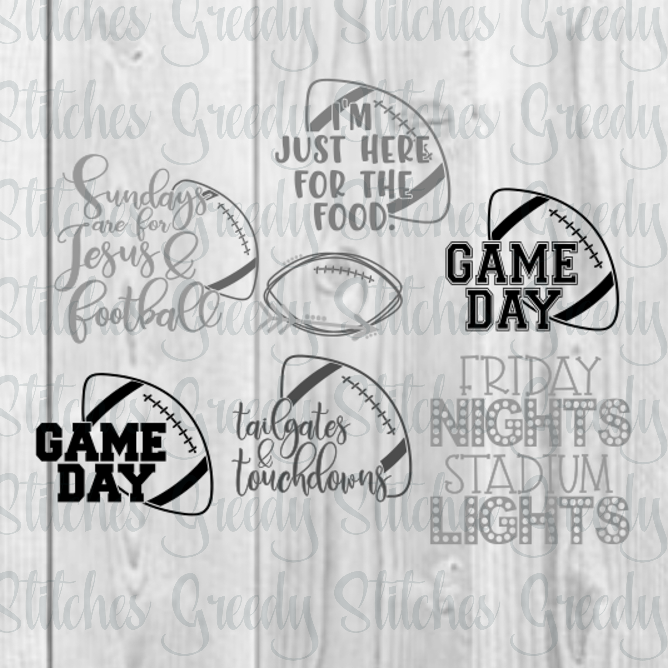 Football Bundle SVG DXF EPS PNG