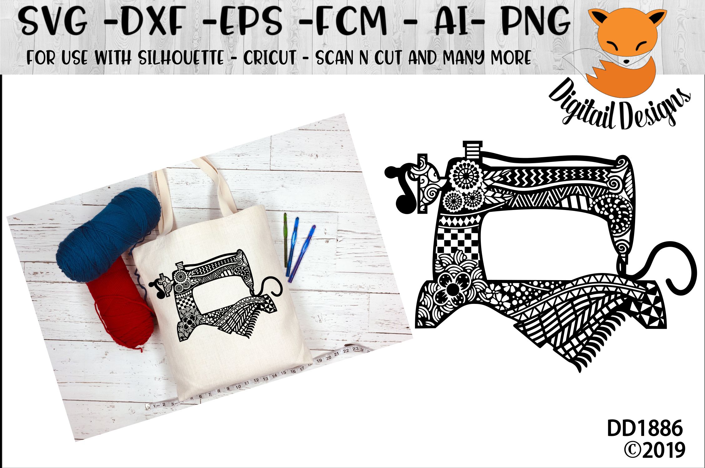 Download Zentangle Mandala Sewing Machine SVG