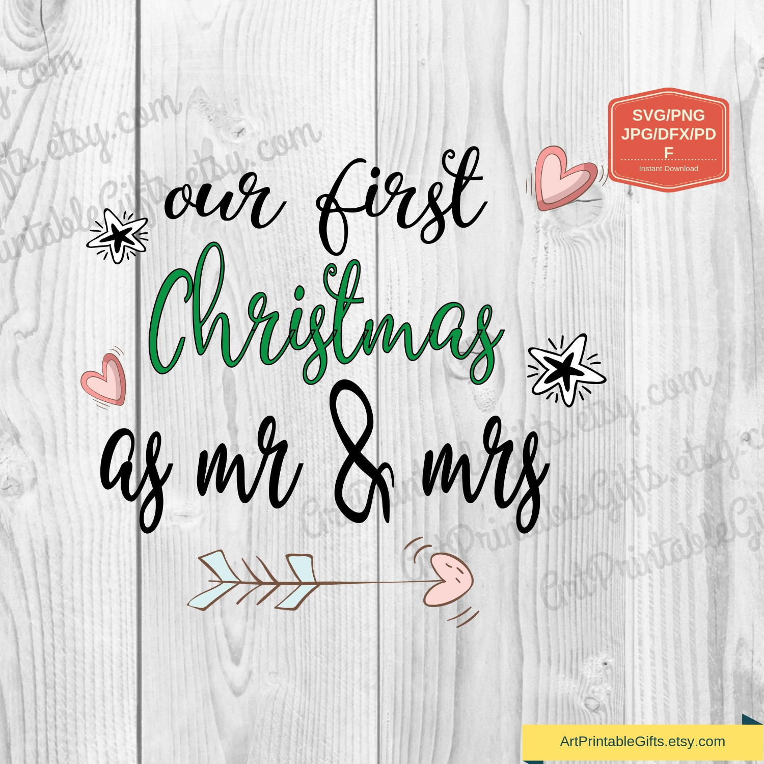 Download Free Our First Christmas As Mr Mrs Png Jpg SVG DXF Cut File