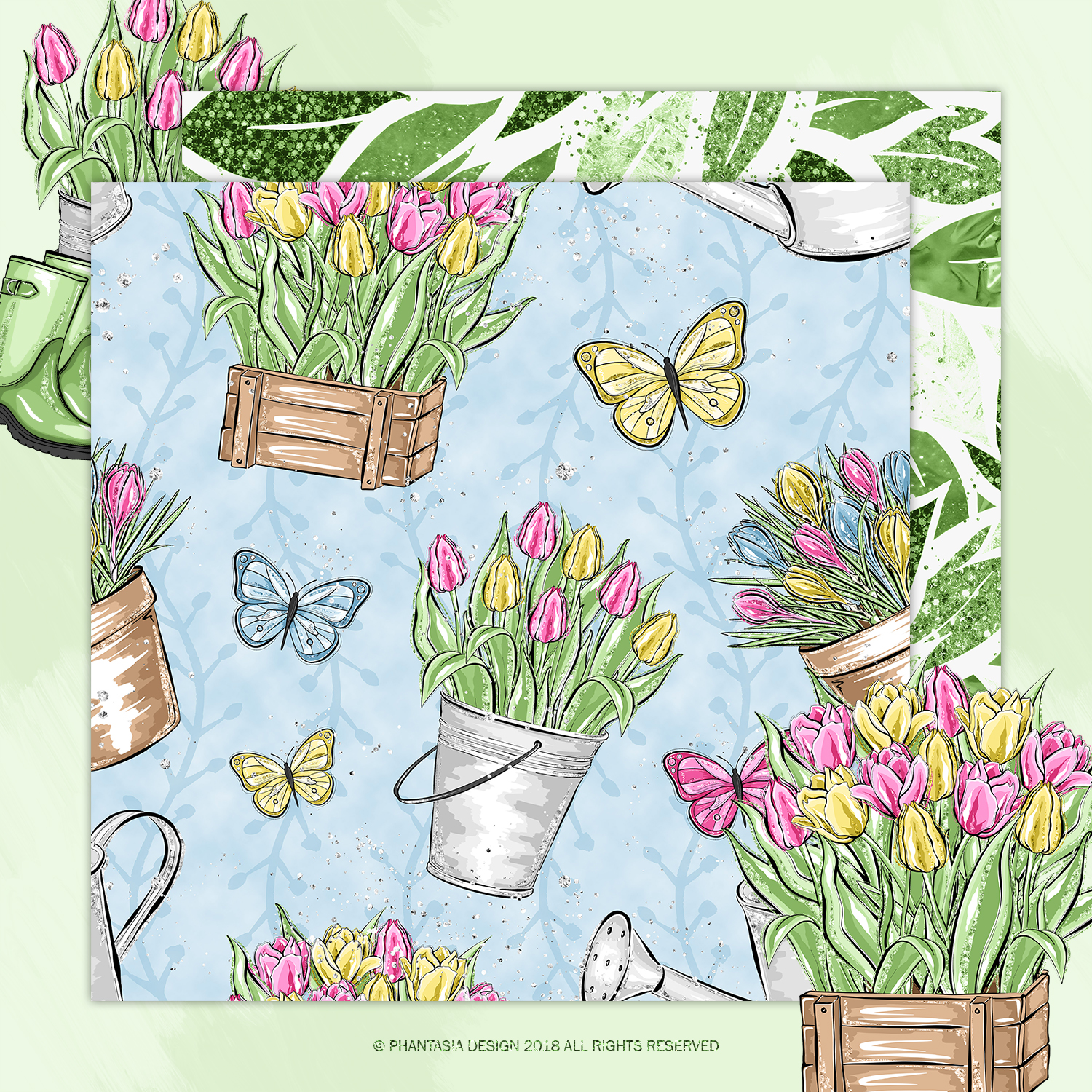 Spring Digital Paper