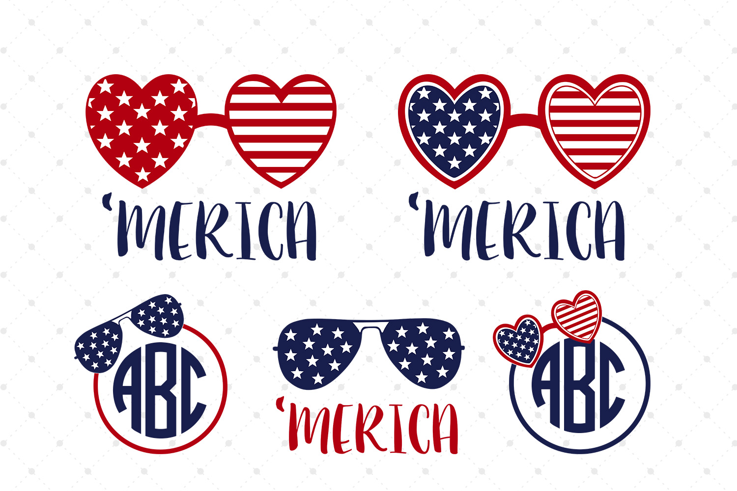 4th of July Glasses SVG Cut Files (67386) | Cut Files ...