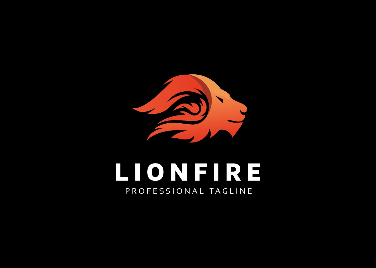 Lion Fire Logo Template (142138) | Logos | Design Bundles