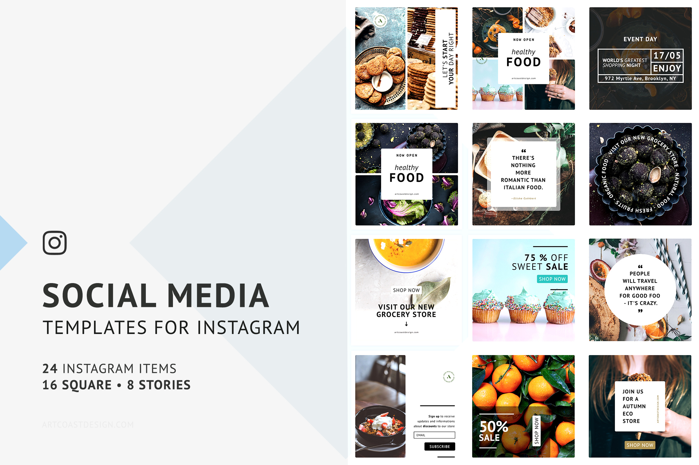 Instagram Social Media Templates (38901) | Presentation Templates ...