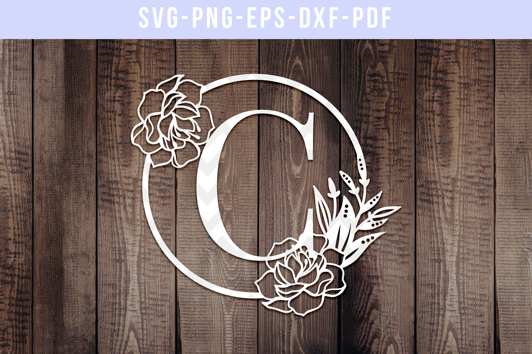 Download Monogram C Papercut Template, Peony Floral Monogram SVG, PDF (280275) | Paper Cutting | Design ...