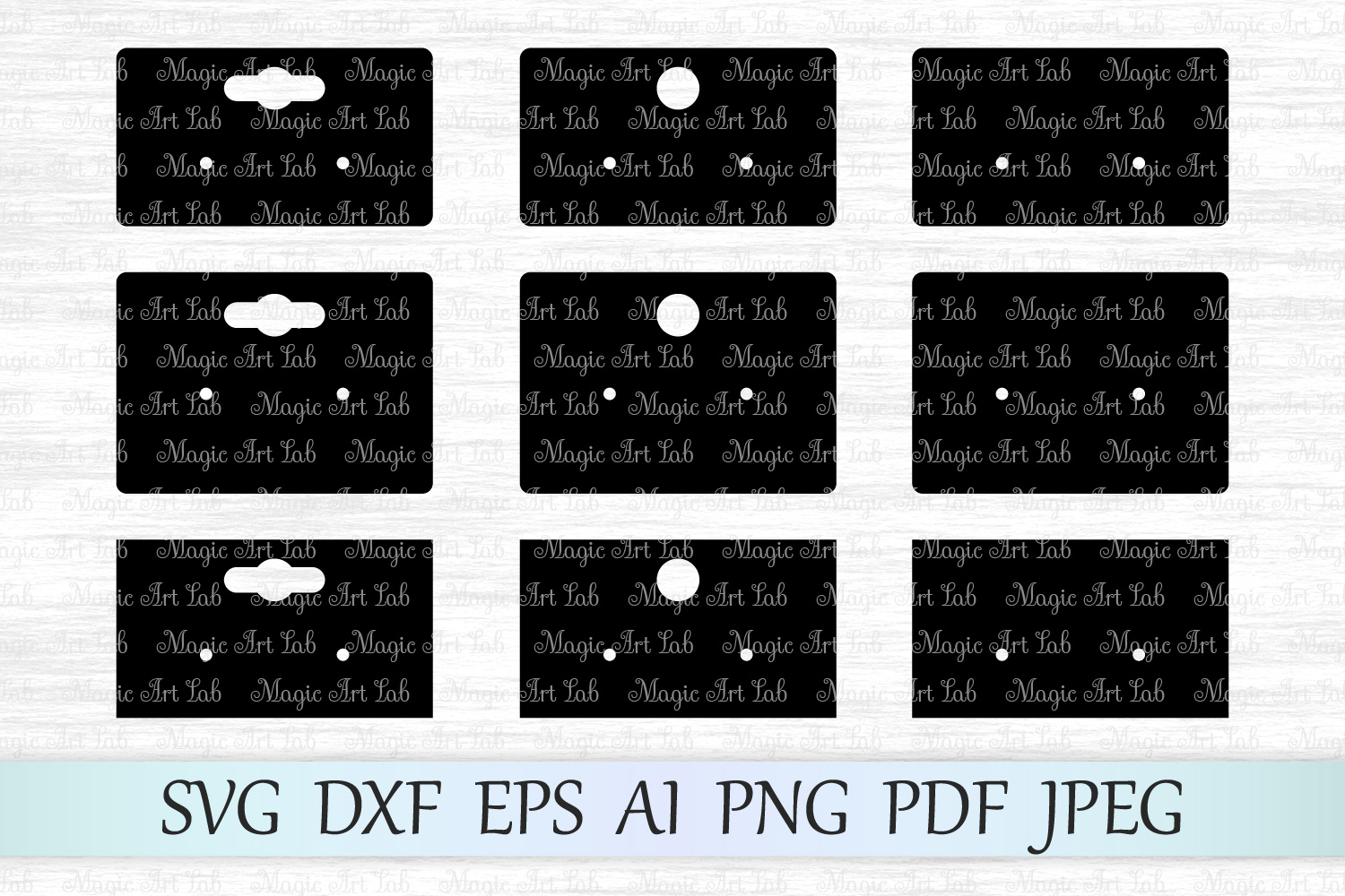 Download Earring cards SVG, Earring display cards SVG template, DIY ...