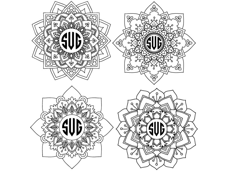 15 Mandala svg Mandala Vectors Svg Dxf Png Jpg Eps vector fi