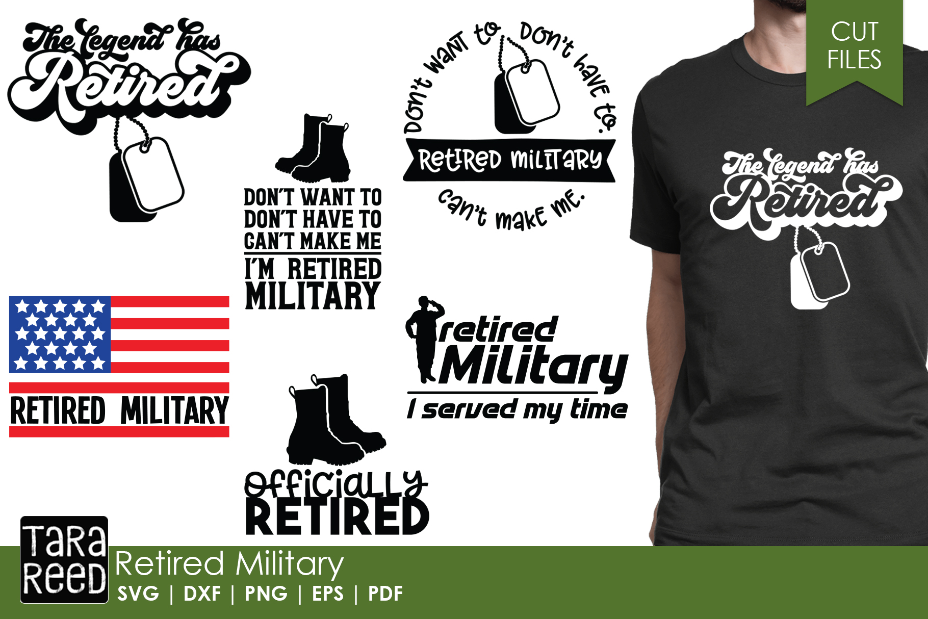 Retired Military - Military SVG and Cut Files for Crafters (269190