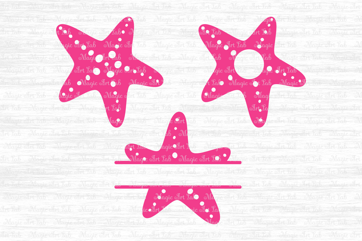 Starfish Monogram SvgSVG Files