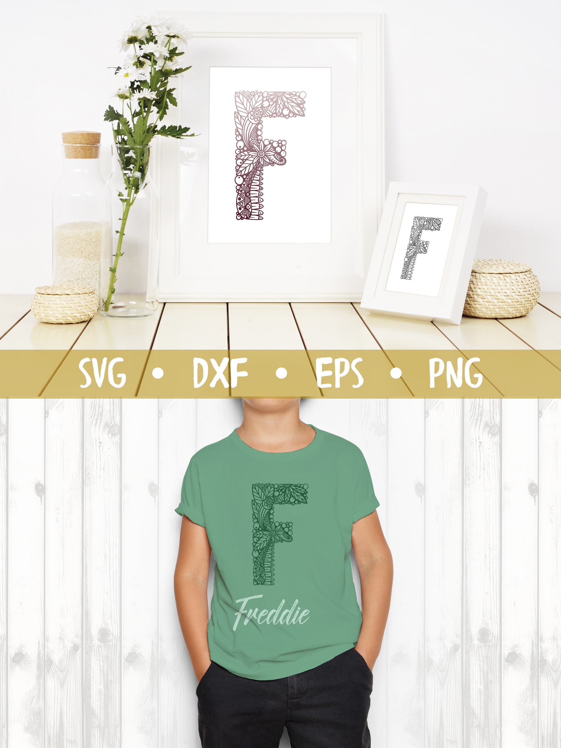 LETTER F SVG CUT FILE (301342) | Hand Lettered | Design Bundles