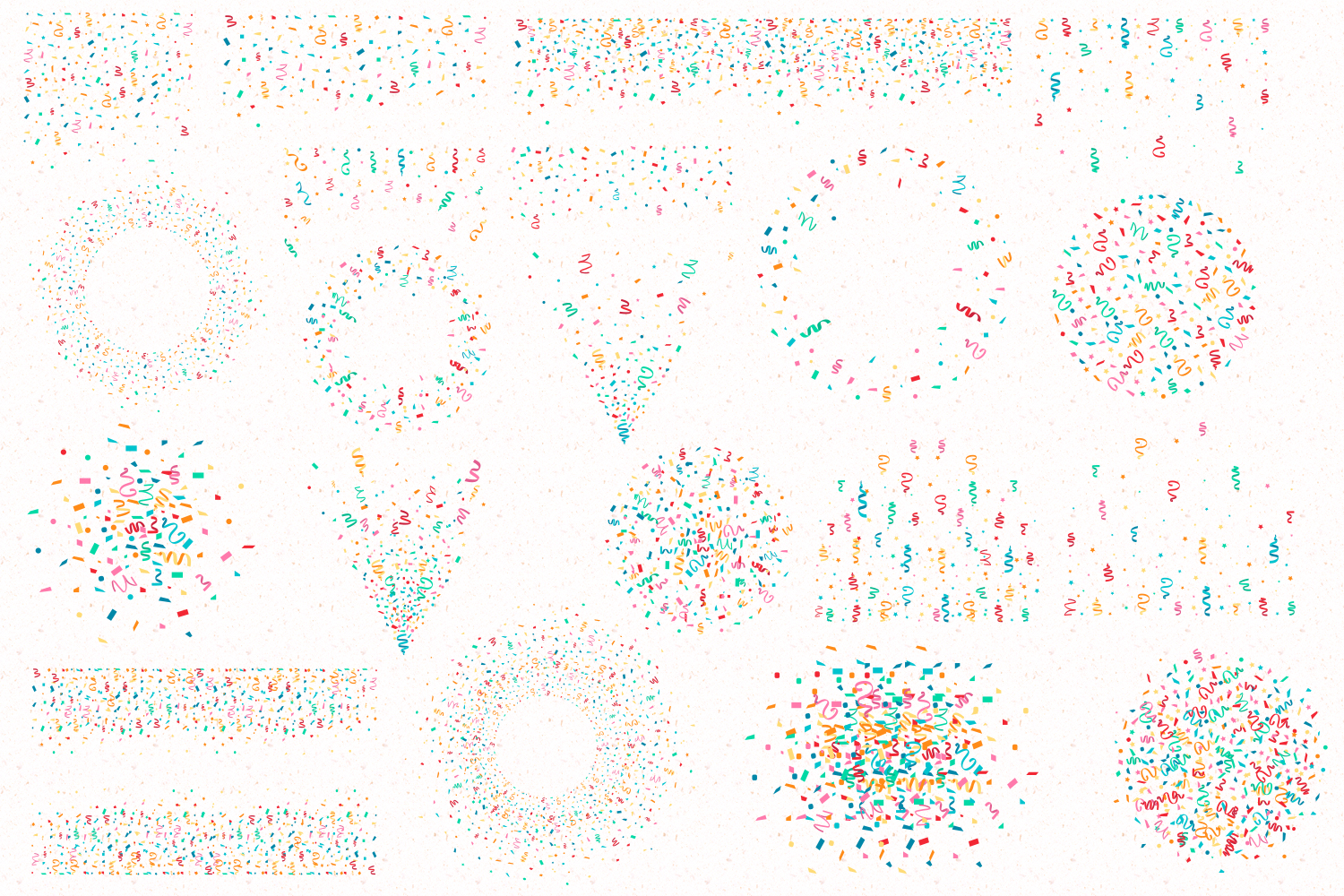 Confetti overlays