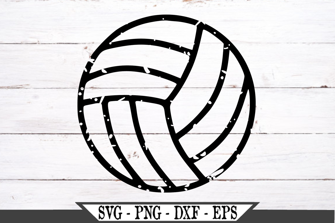 Volleyball Outline Regular and Distressed SVG (476972) | SVGs | Design ...