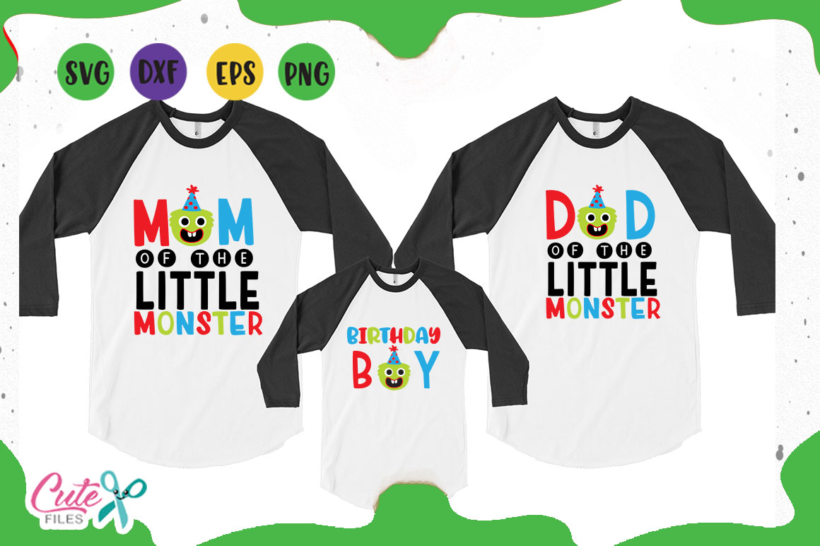 Family monster a birthday svg files