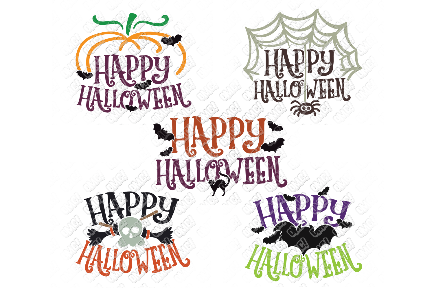 Happy Halloween SVG Bundle in SVG, DXF, PNG, EPS, JPEG